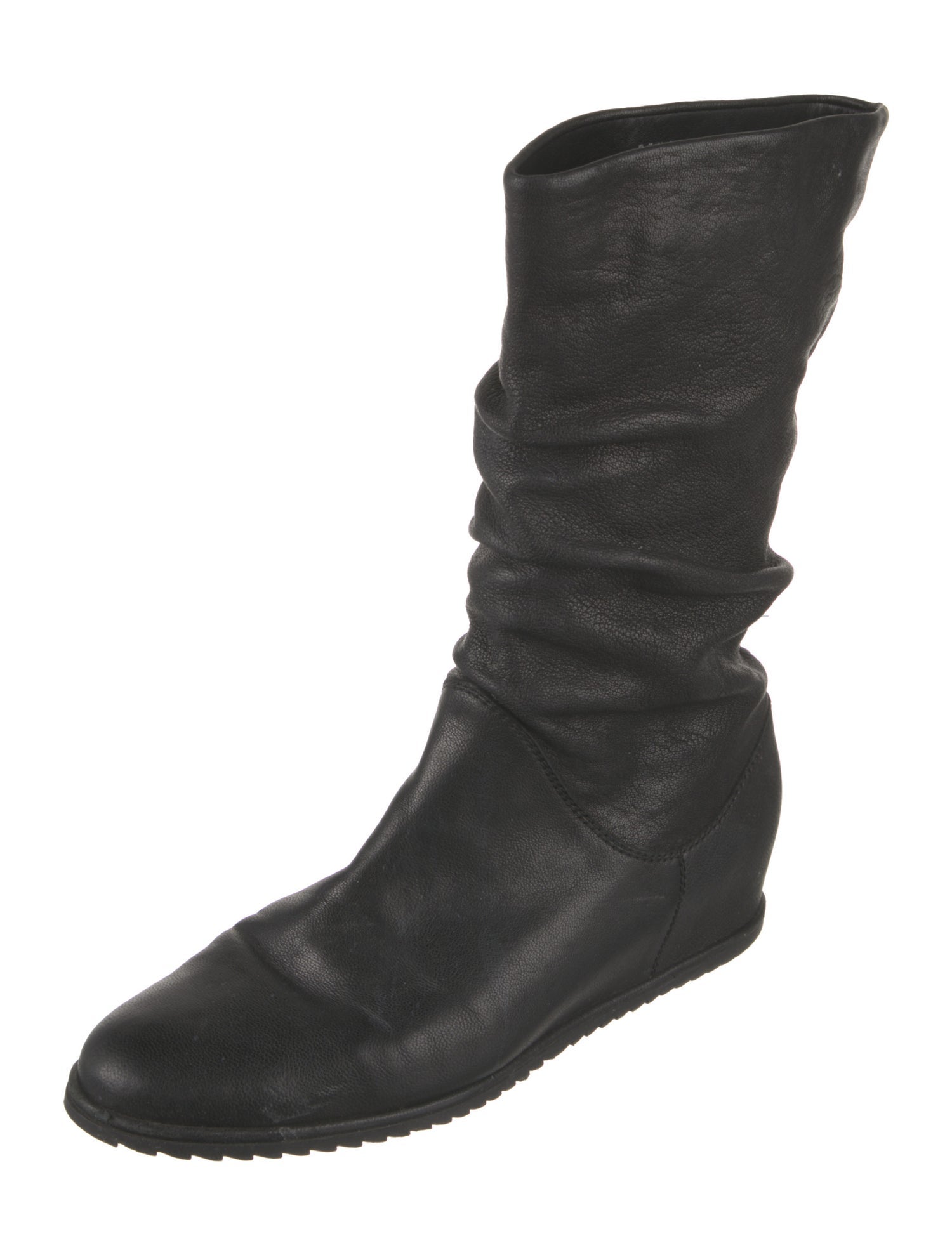 Stuart Weitzman Leather Animal Print Slouch Boots