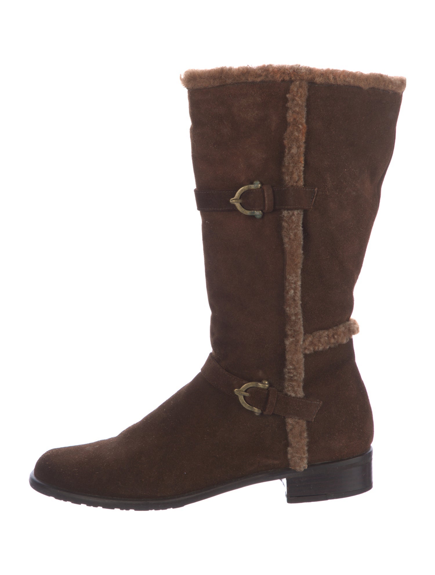 Stuart Weitzman Suede Moto Boots