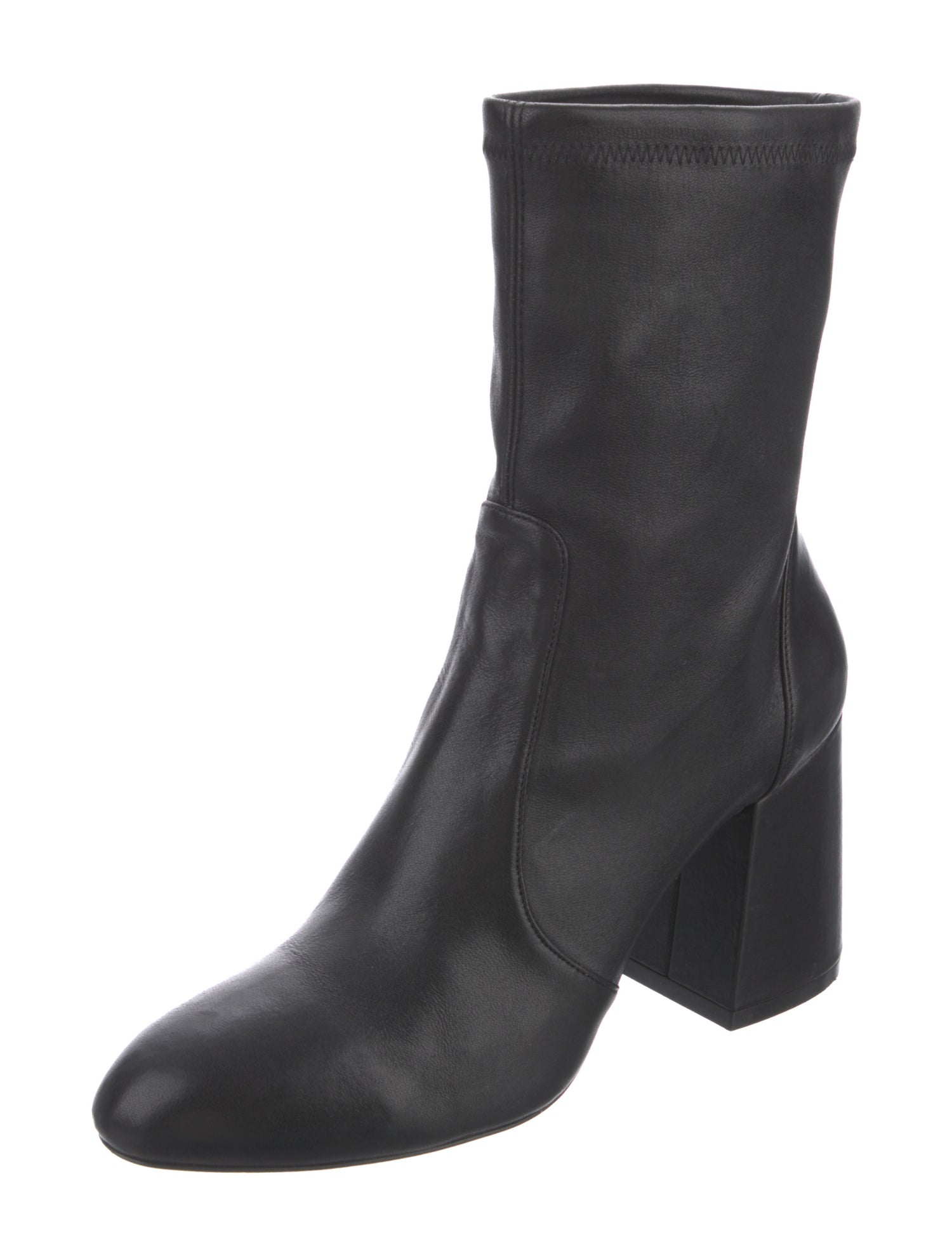 Stuart Weitzman Leather Sock Boots