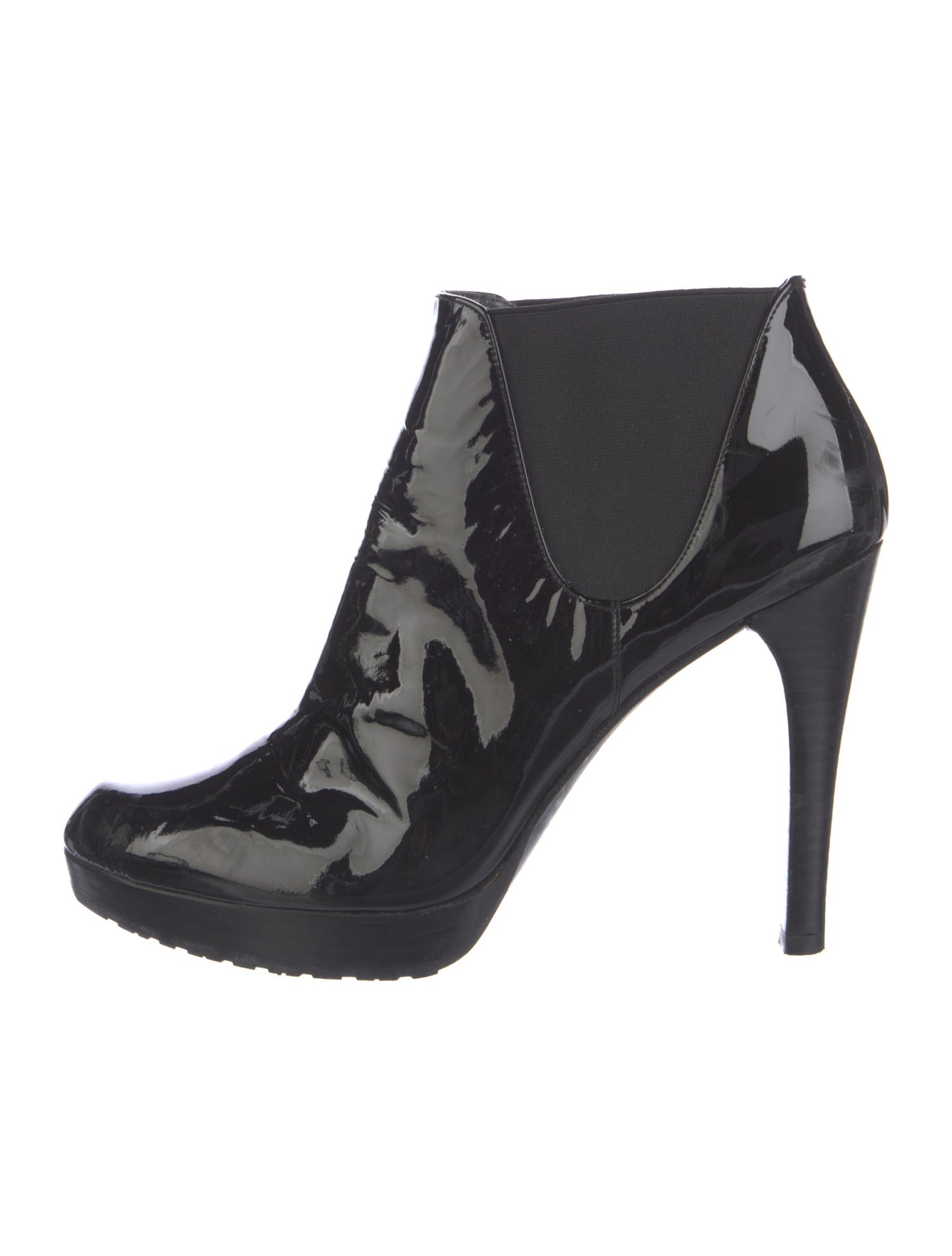 Stuart Weitzman Patent Leather Chelsea Boots