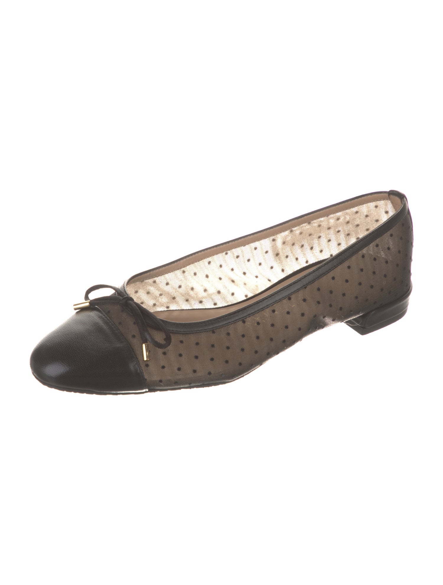 Stuart Weitzman Mesh Bow Accents Flats