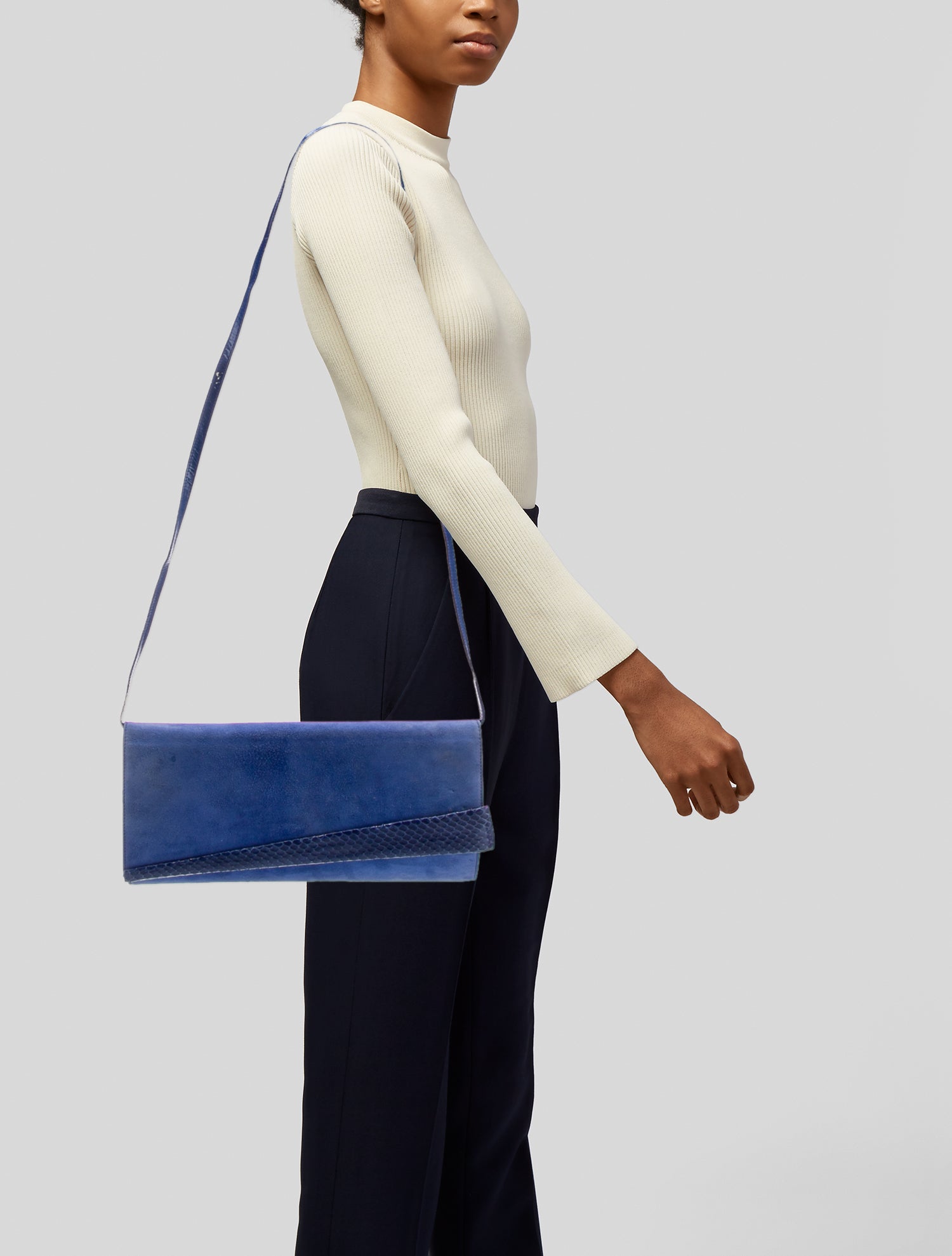 Stuart Weitzman Suede Clutch