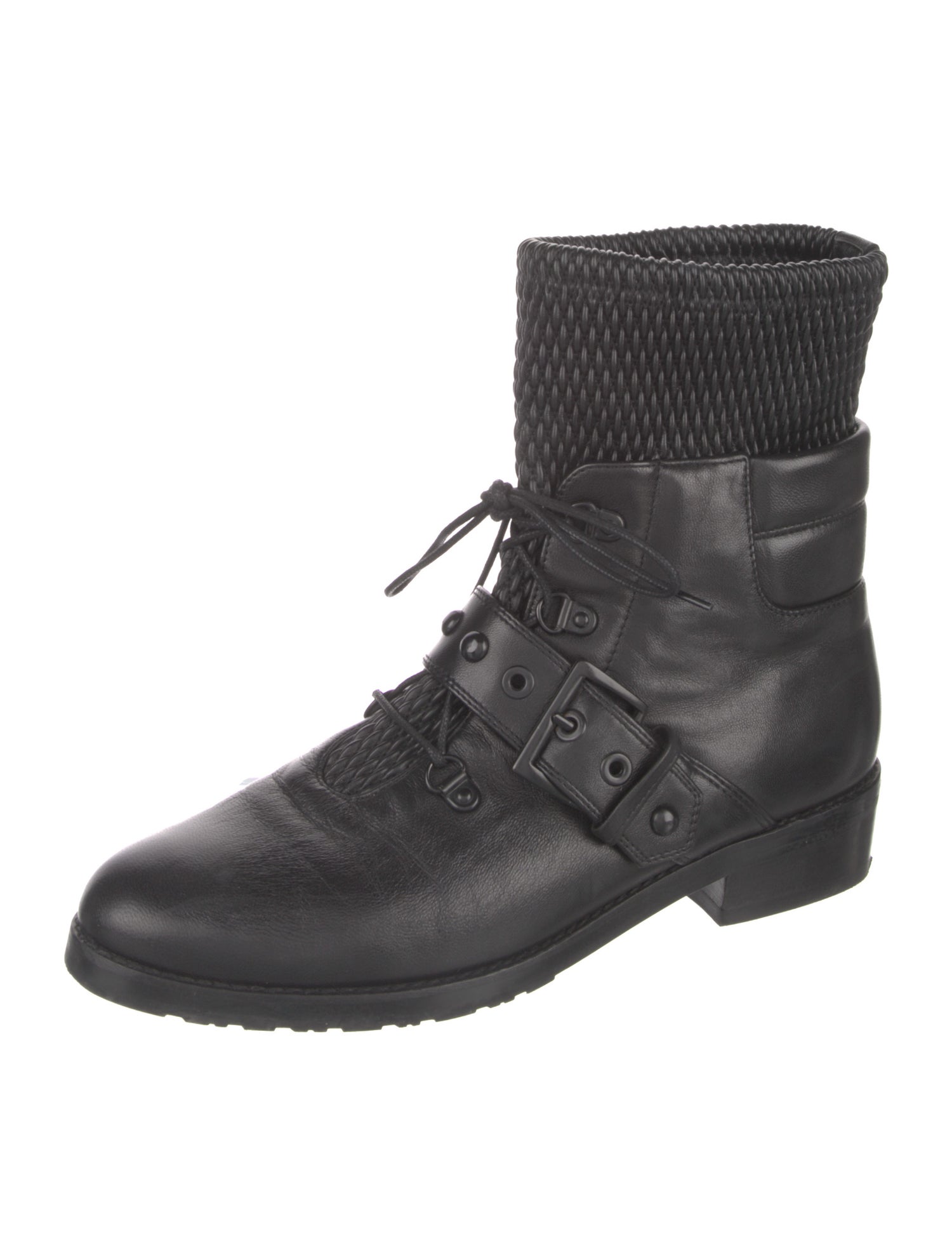 Stuart Weitzman Leather Combat Boots