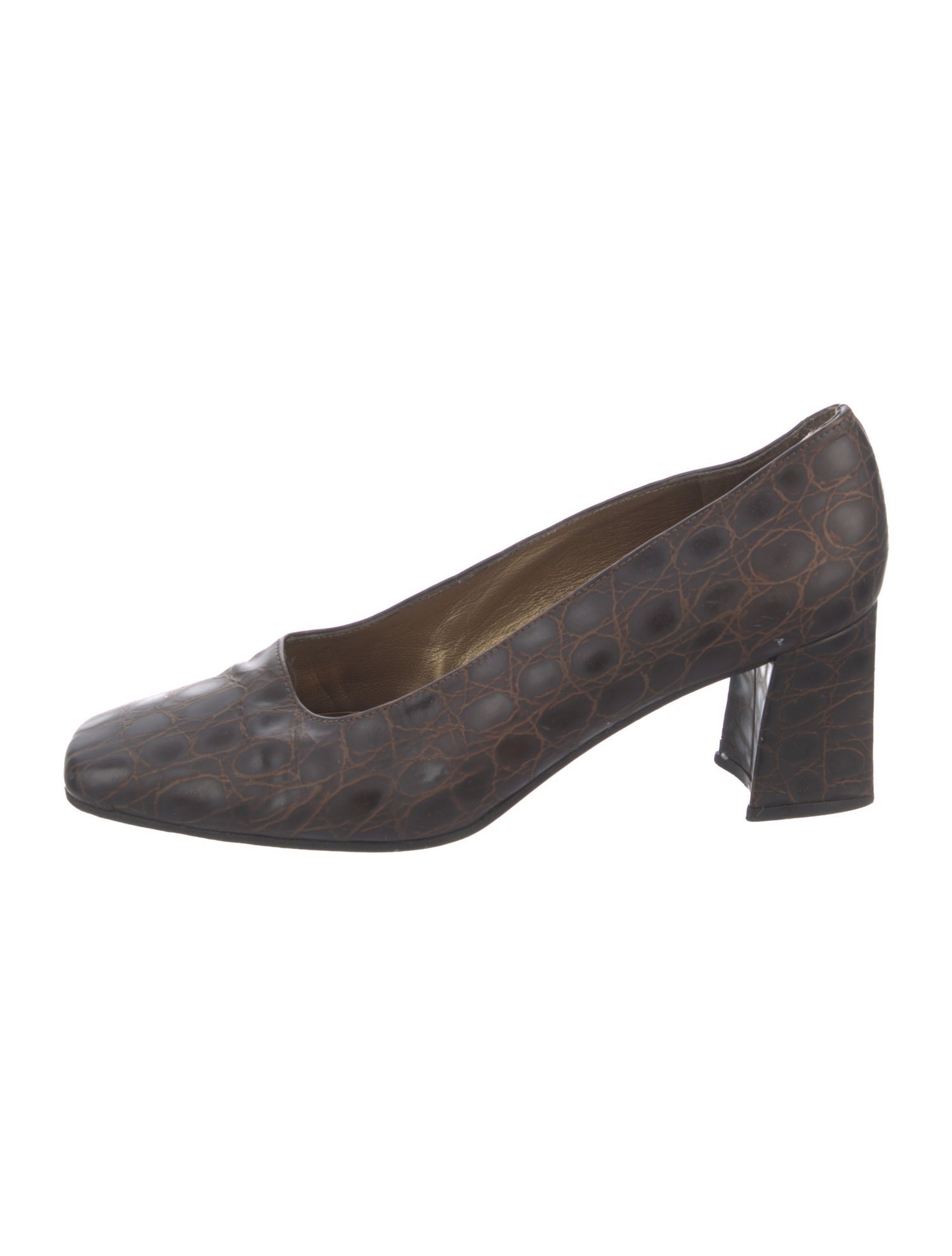 Stuart Weitzman Leather Printed Pumps