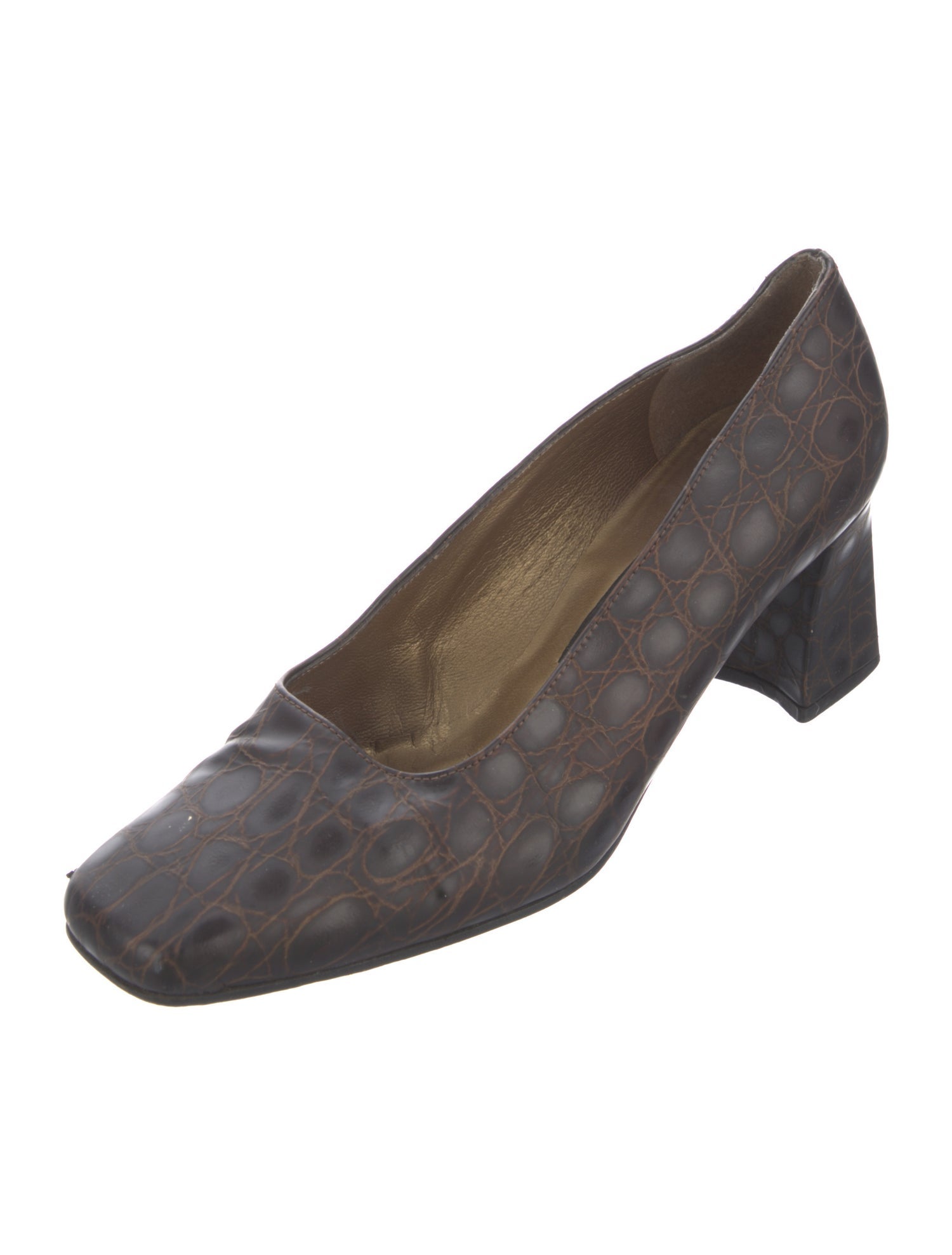 Stuart Weitzman Leather Printed Pumps