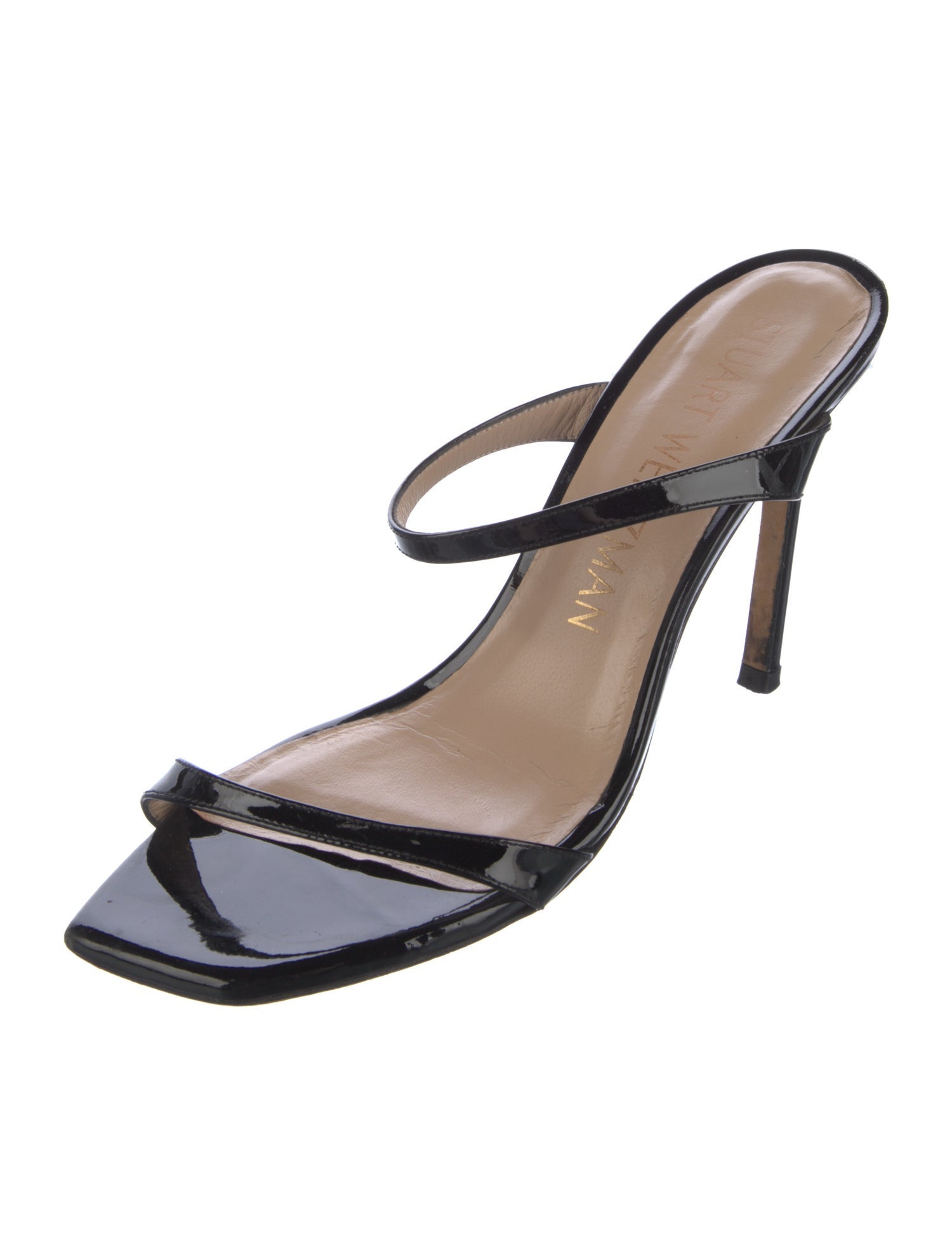 Stuart Weitzman Patent Leather Slides