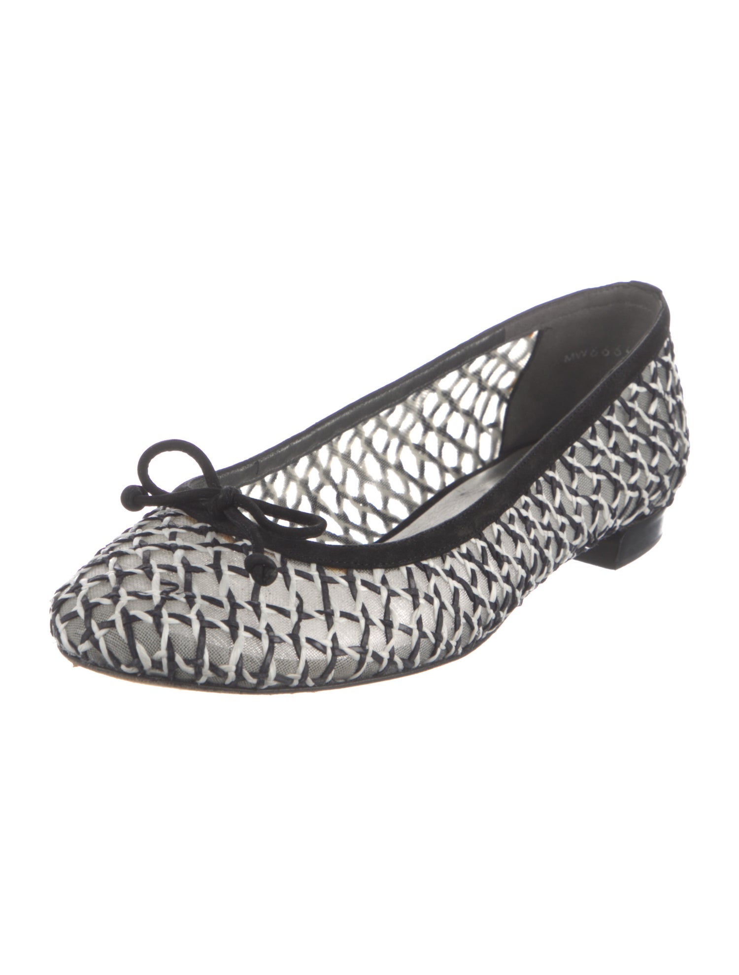 Stuart Weitzman Mesh Colorblock Pattern Ballet Flats