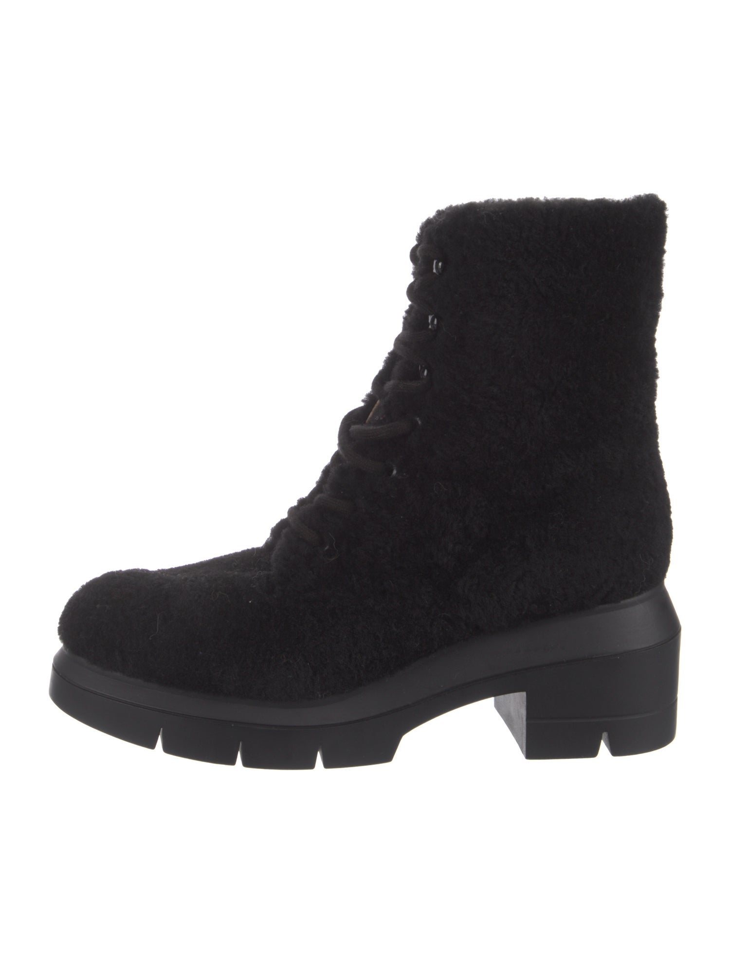 Stuart Weitzman Shearling Combat Boots