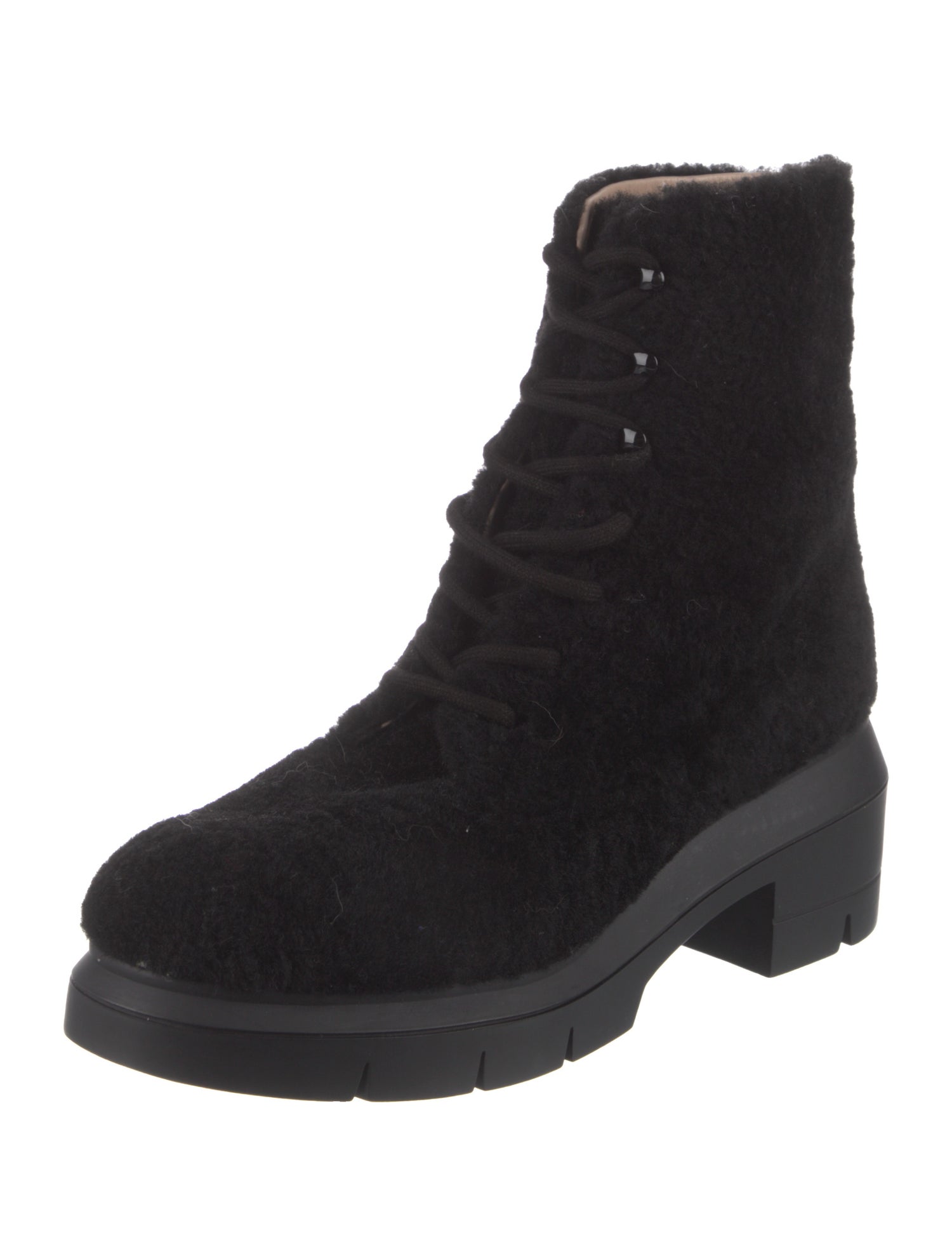 Stuart Weitzman Shearling Combat Boots