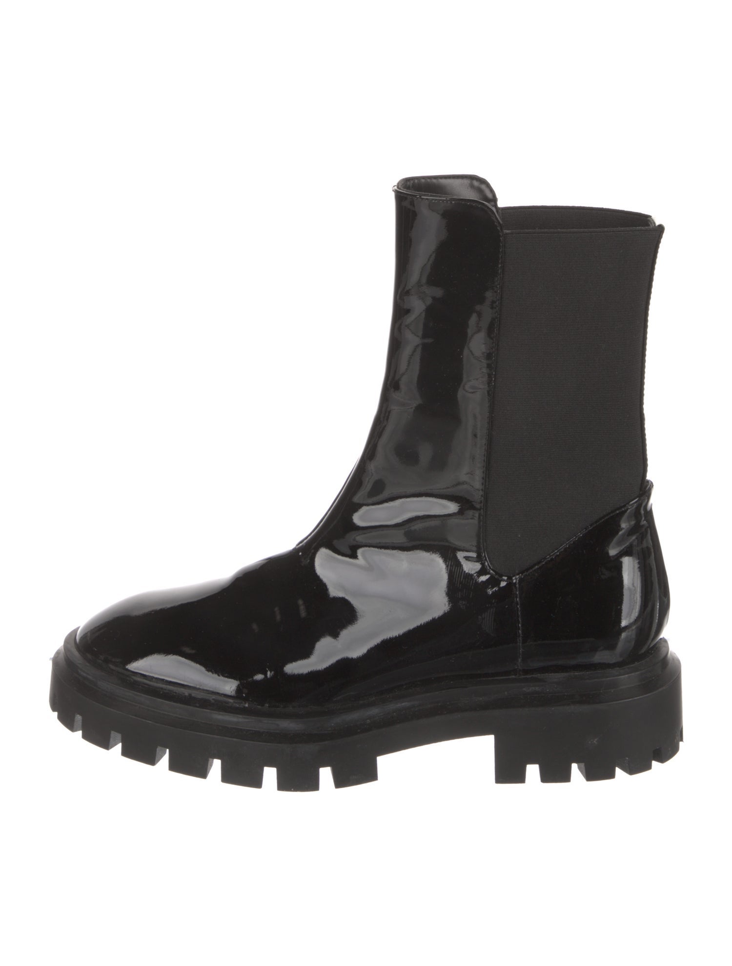 Stuart Weitzman Patent Leather Sock Boots