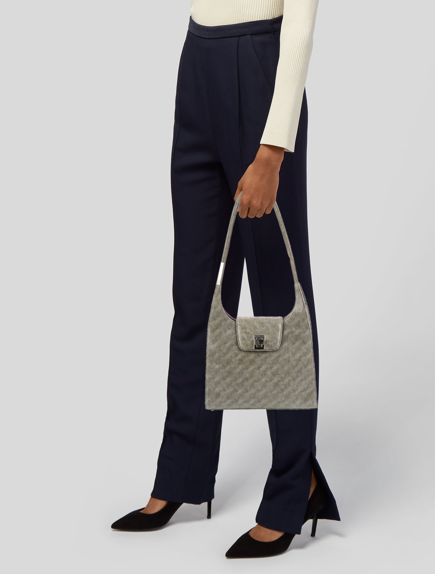 Stuart Weitzman Canvas Shoulder Bag