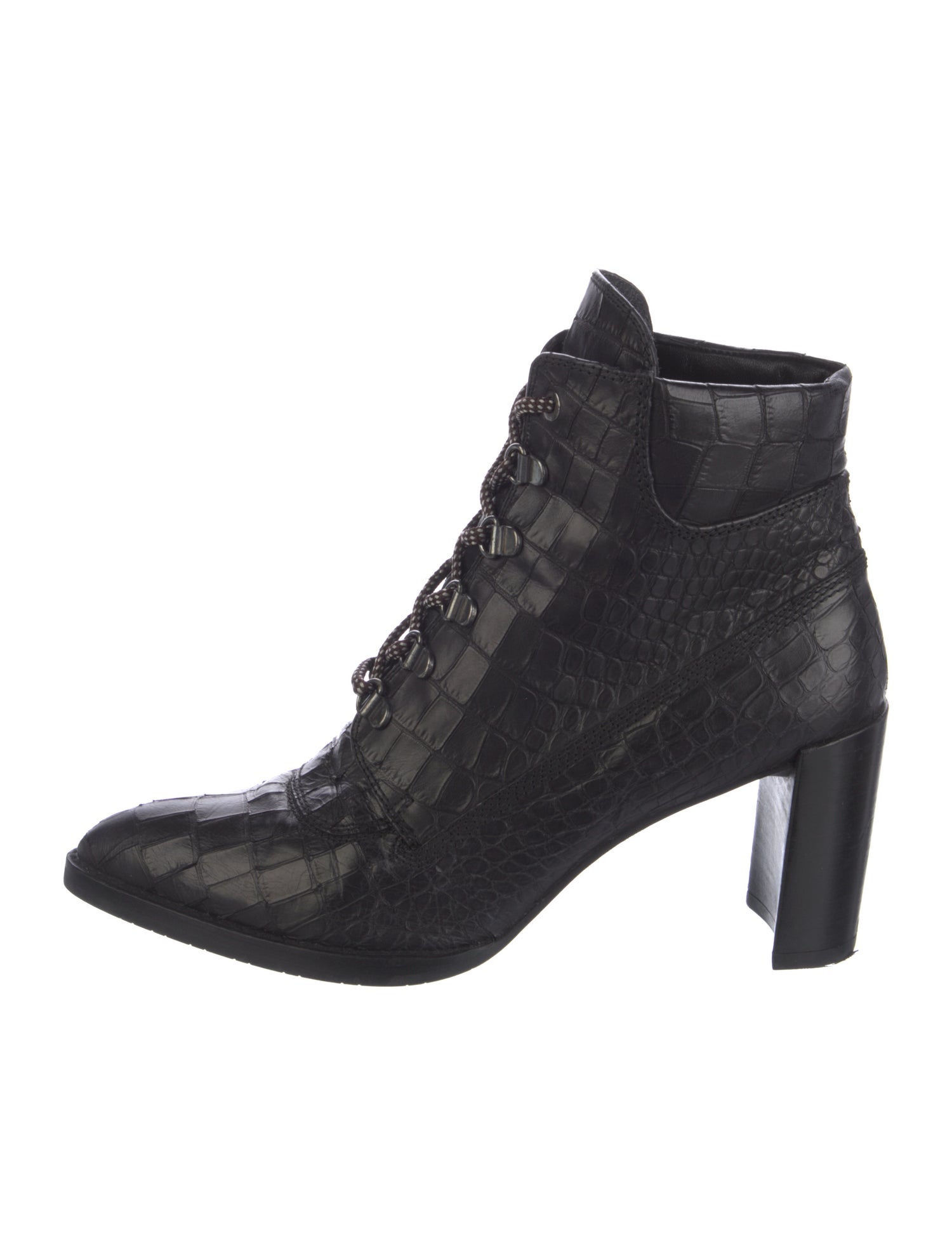 Stuart Weitzman Leather Lace-Up Boots