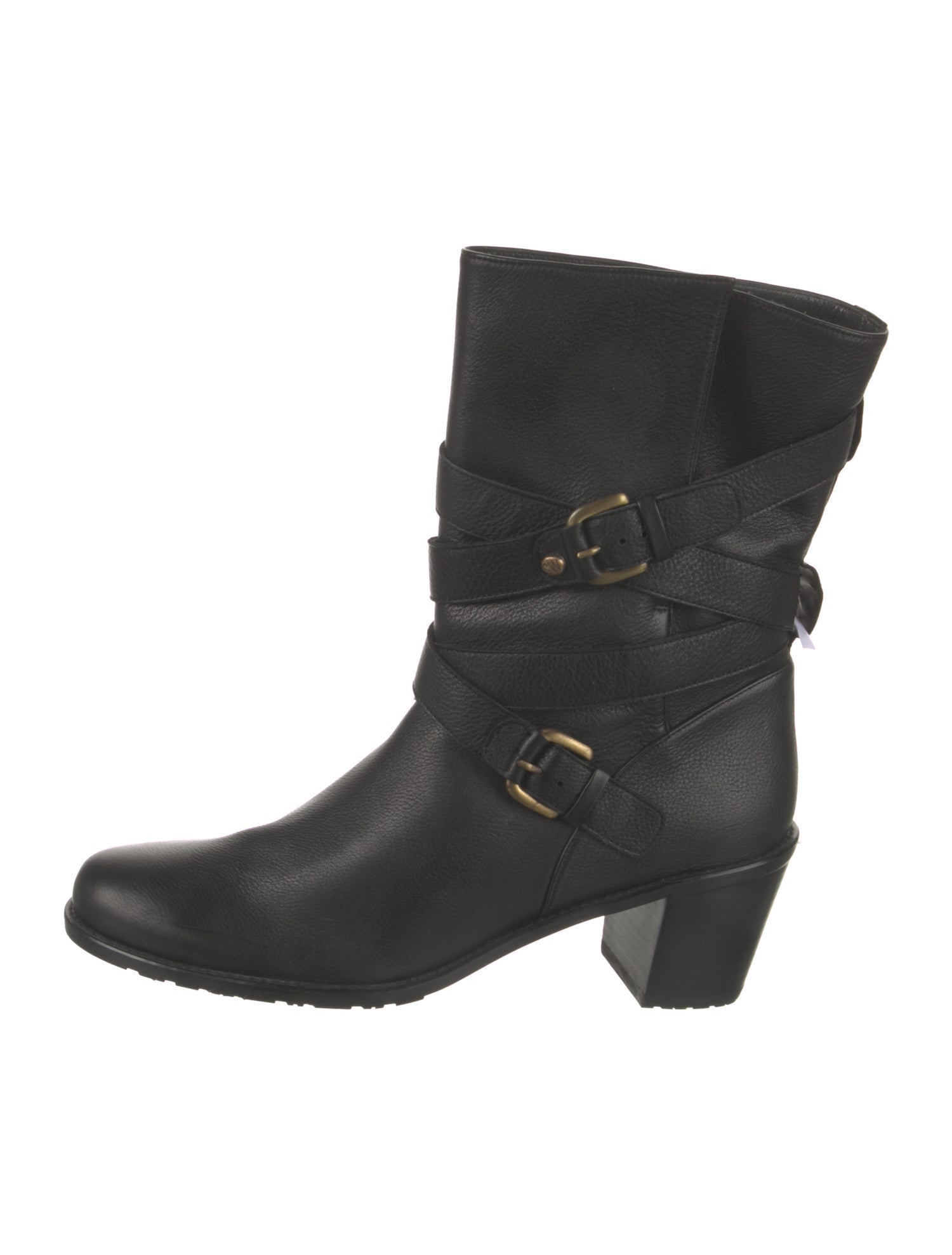 Stuart Weitzman Leather Moto Boots