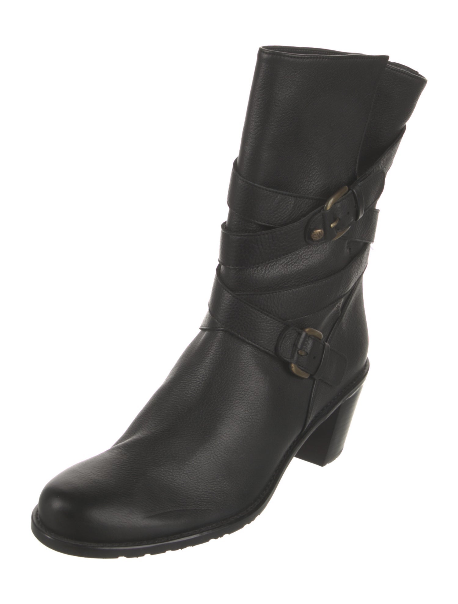 Stuart Weitzman Leather Moto Boots