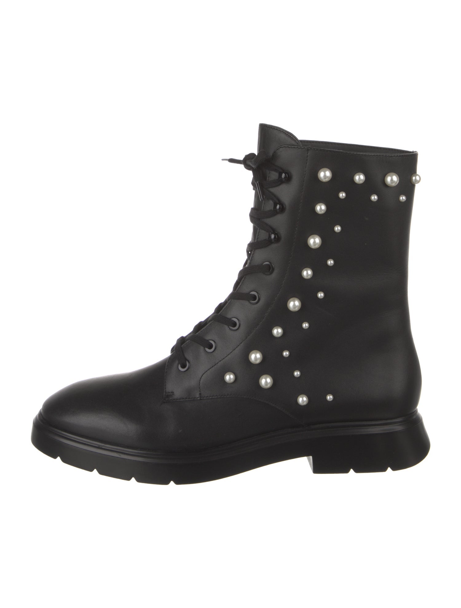 Stuart Weitzman Leather Combat Boots