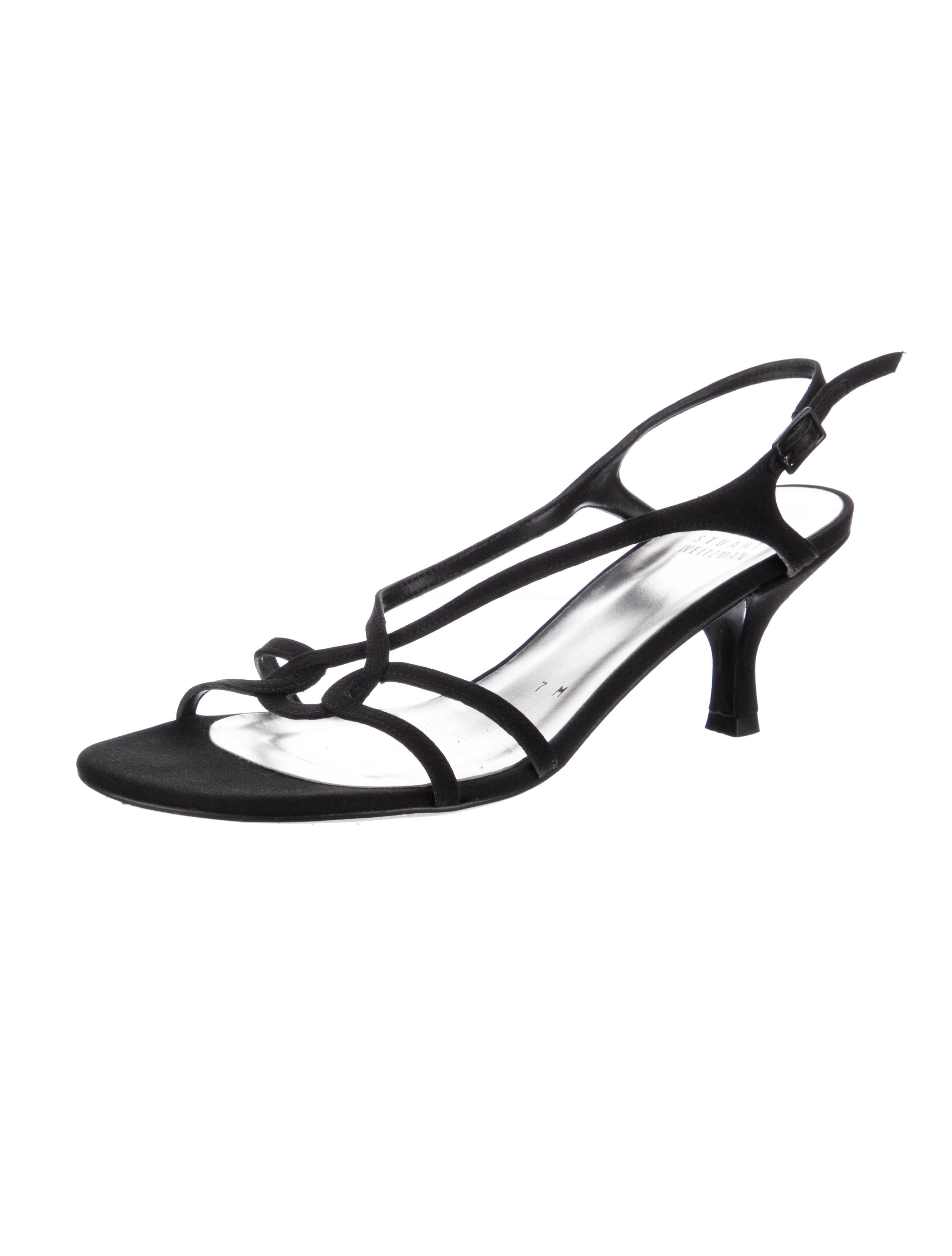 Stuart Weitzman Satin Slingback Sandals