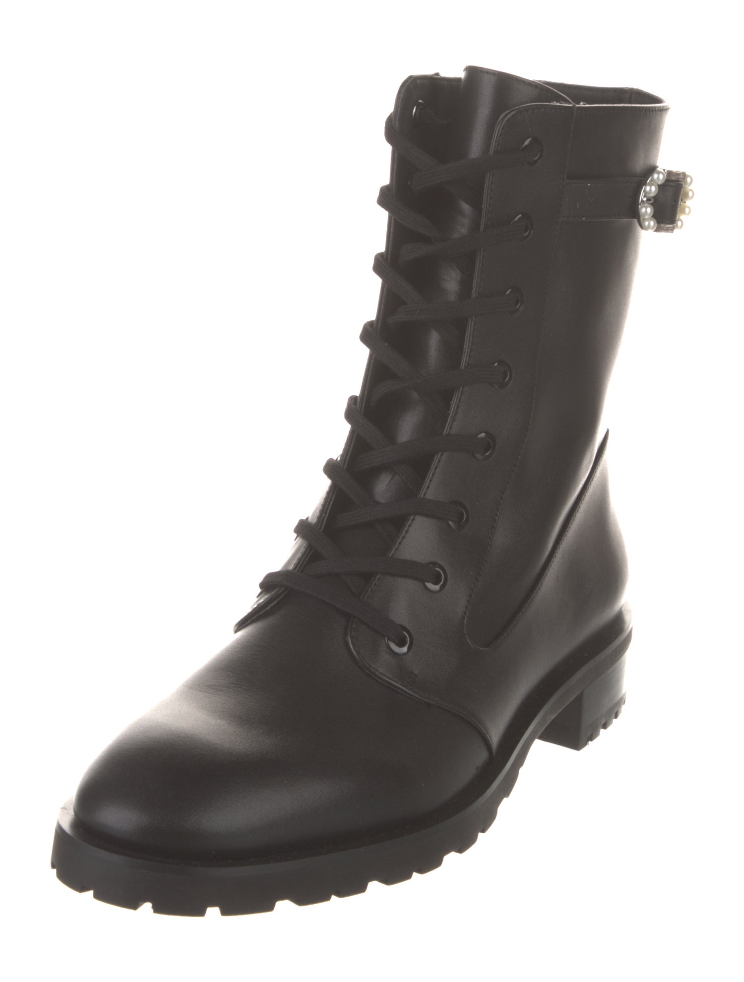 Stuart Weitzman Leather Combat Boots
