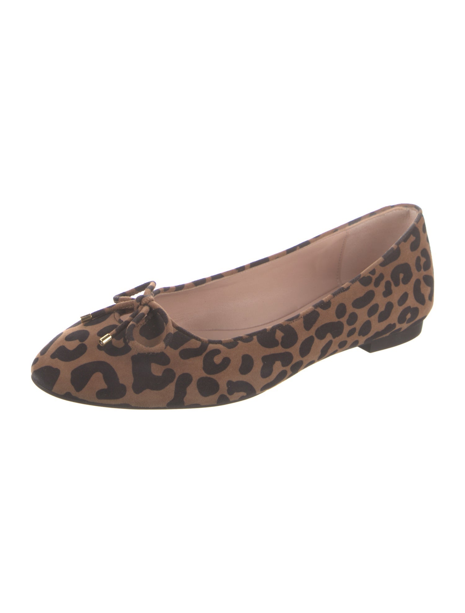 Stuart Weitzman Suede Animal Print Ballet Flats