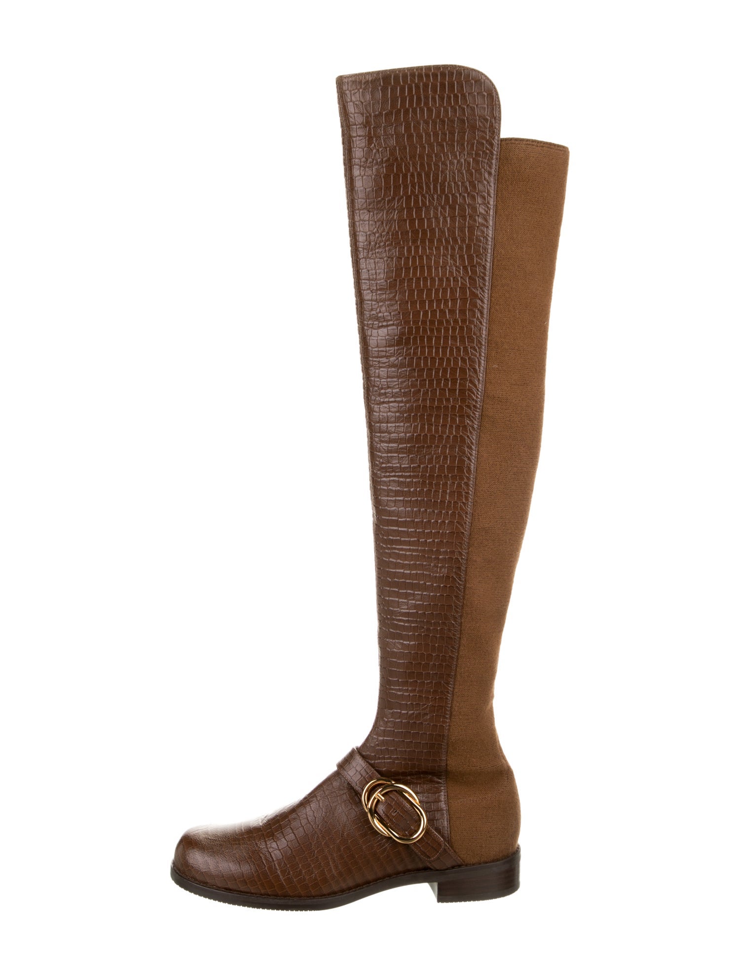 Stuart Weitzman Embossed Leather Boots