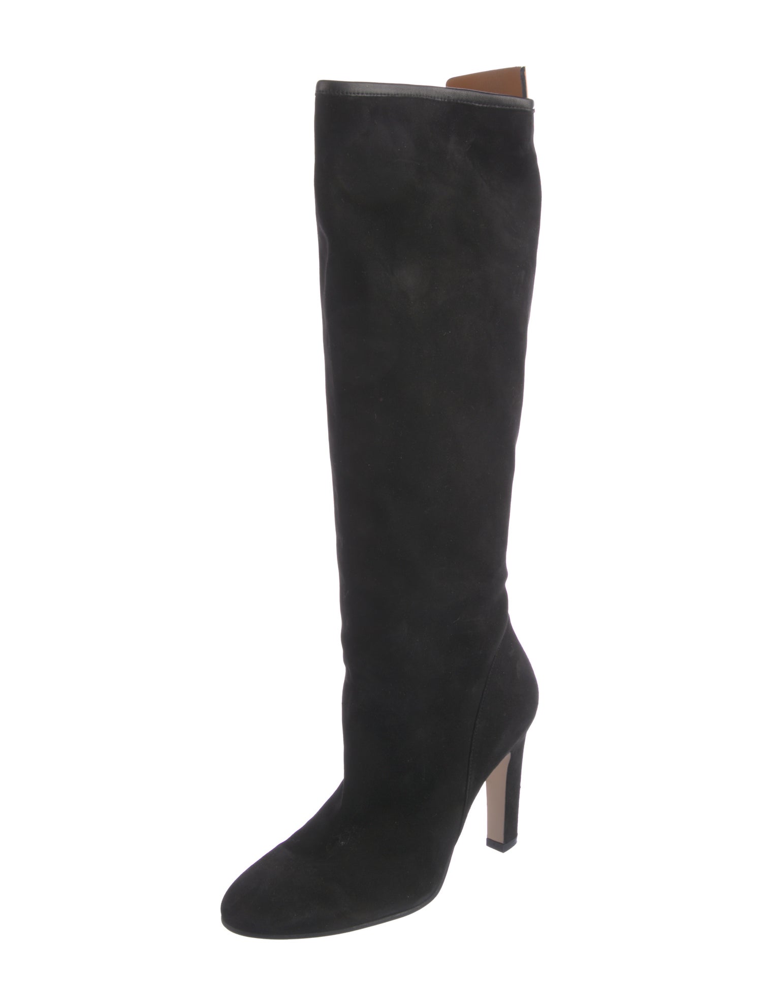 Stuart Weitzman Suede Studded Accents Boots