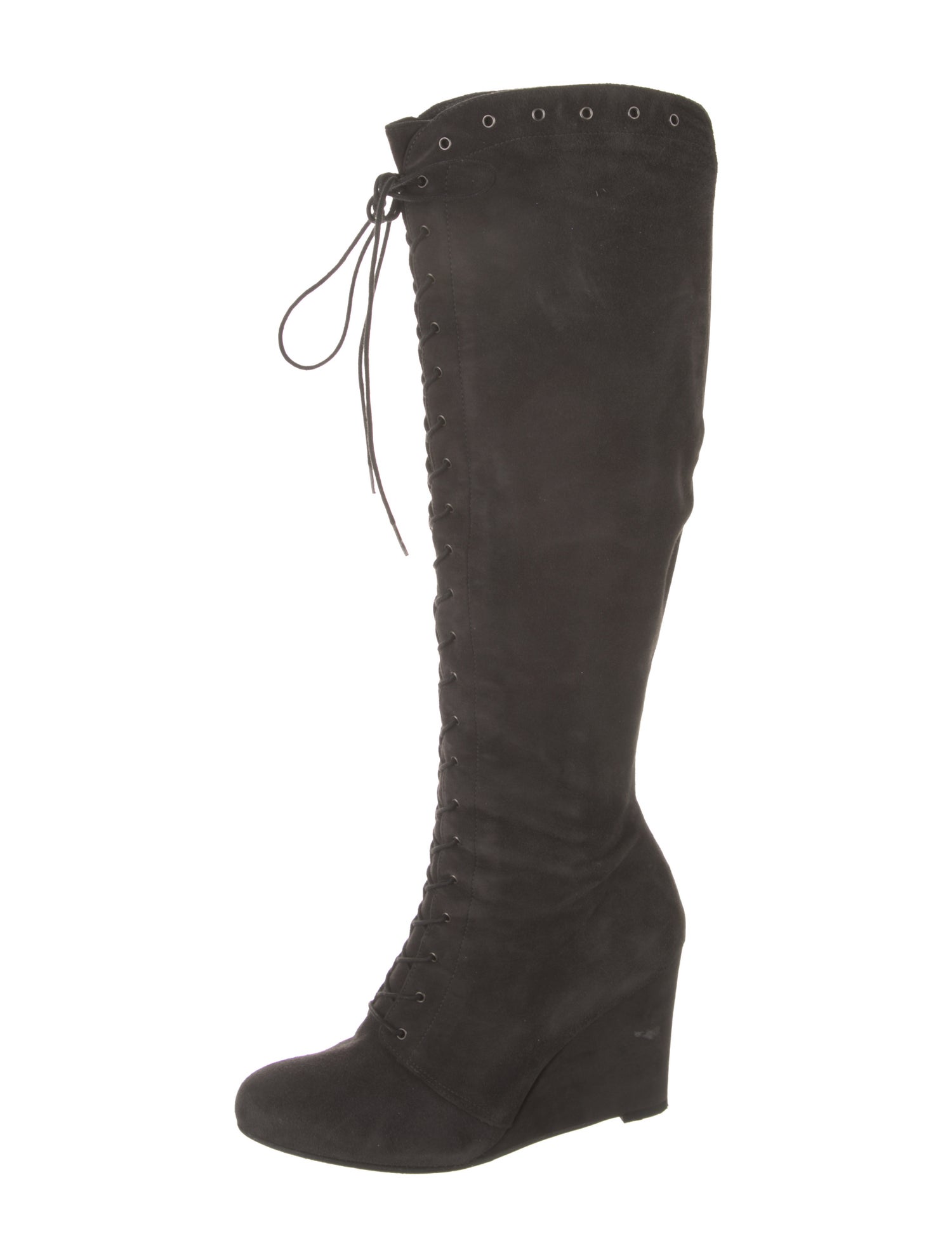 Stuart Weitzman Suede Lace-Up Boots