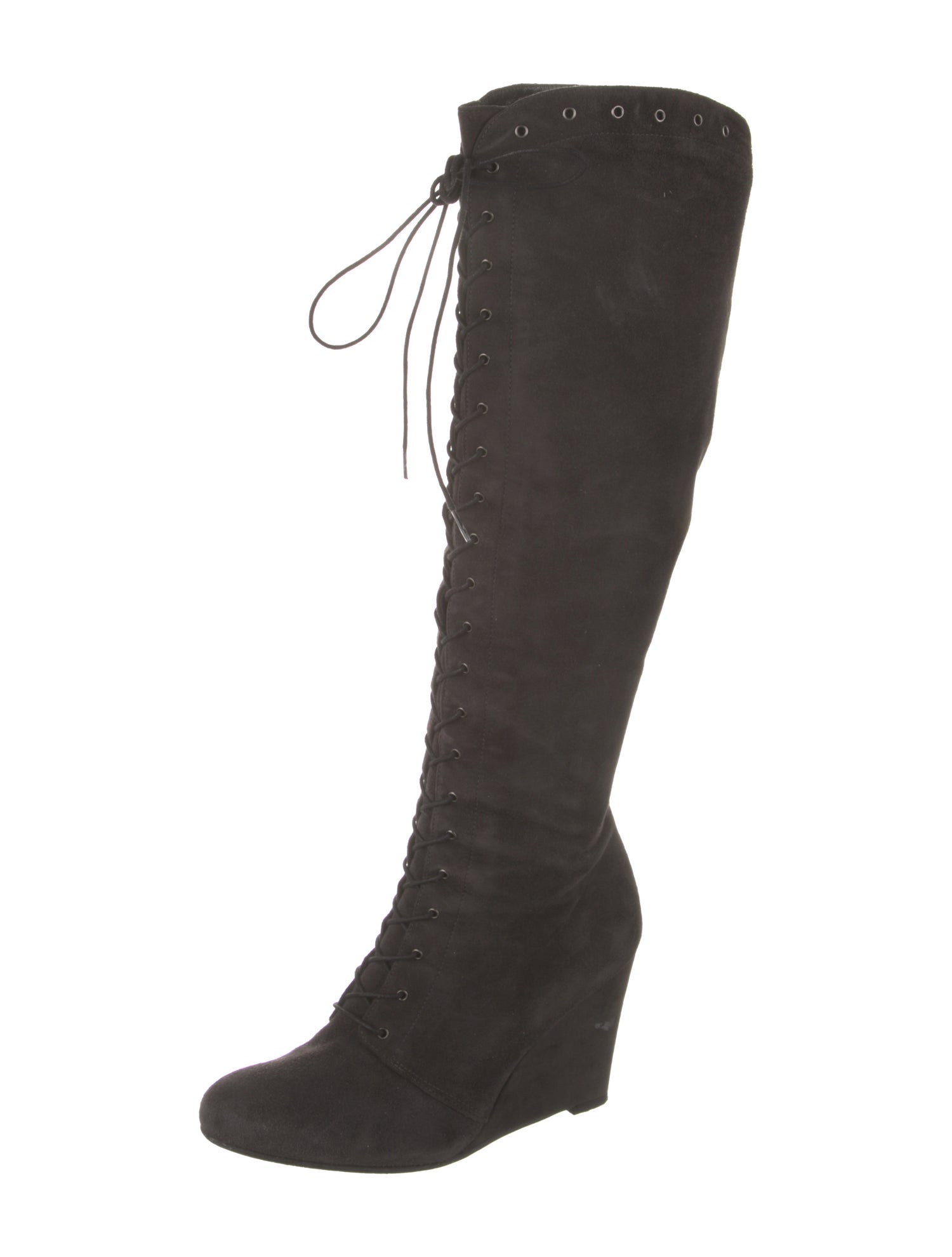 Stuart Weitzman Suede Lace-Up Boots