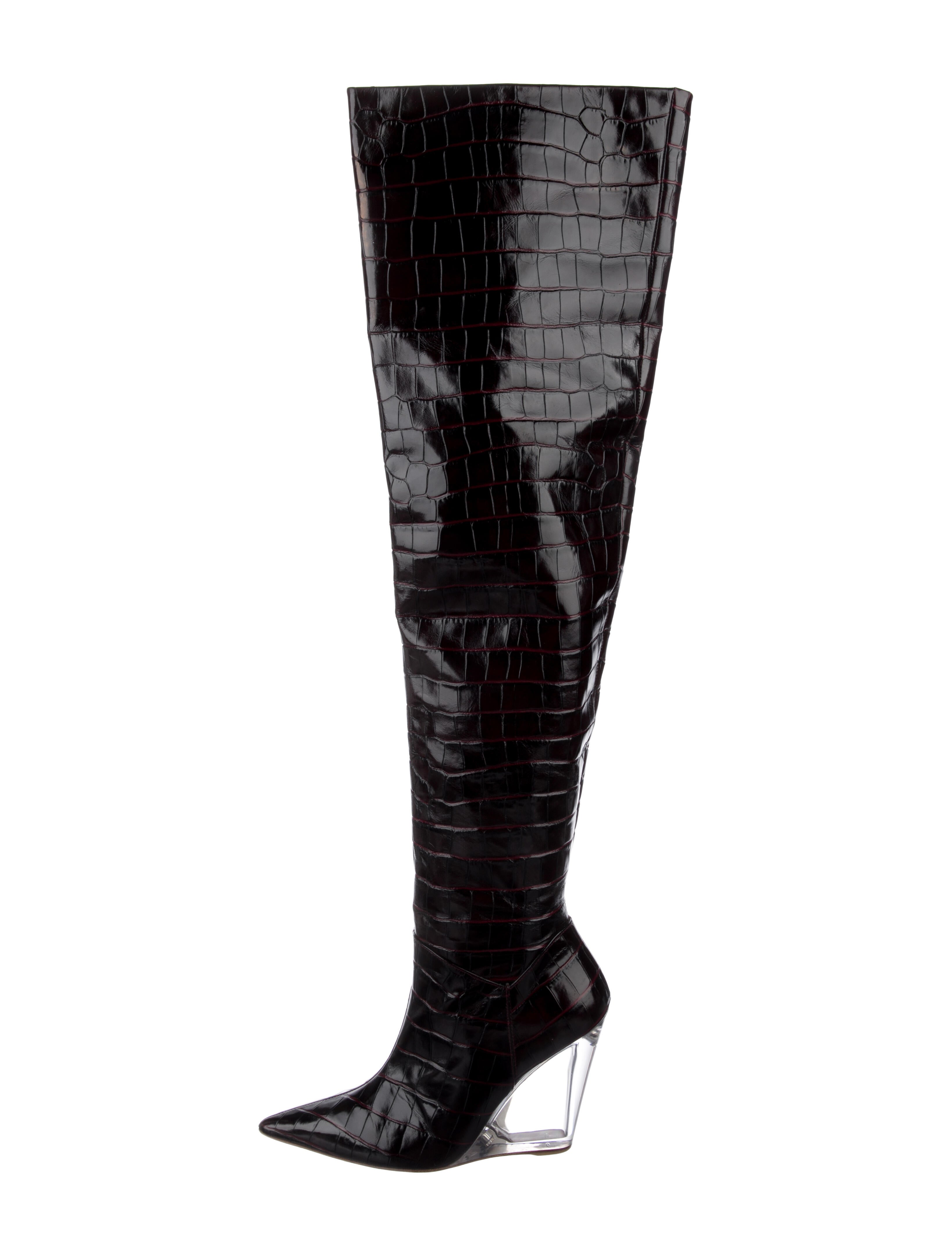 Stuart Weitzman Embossed Leather Boots