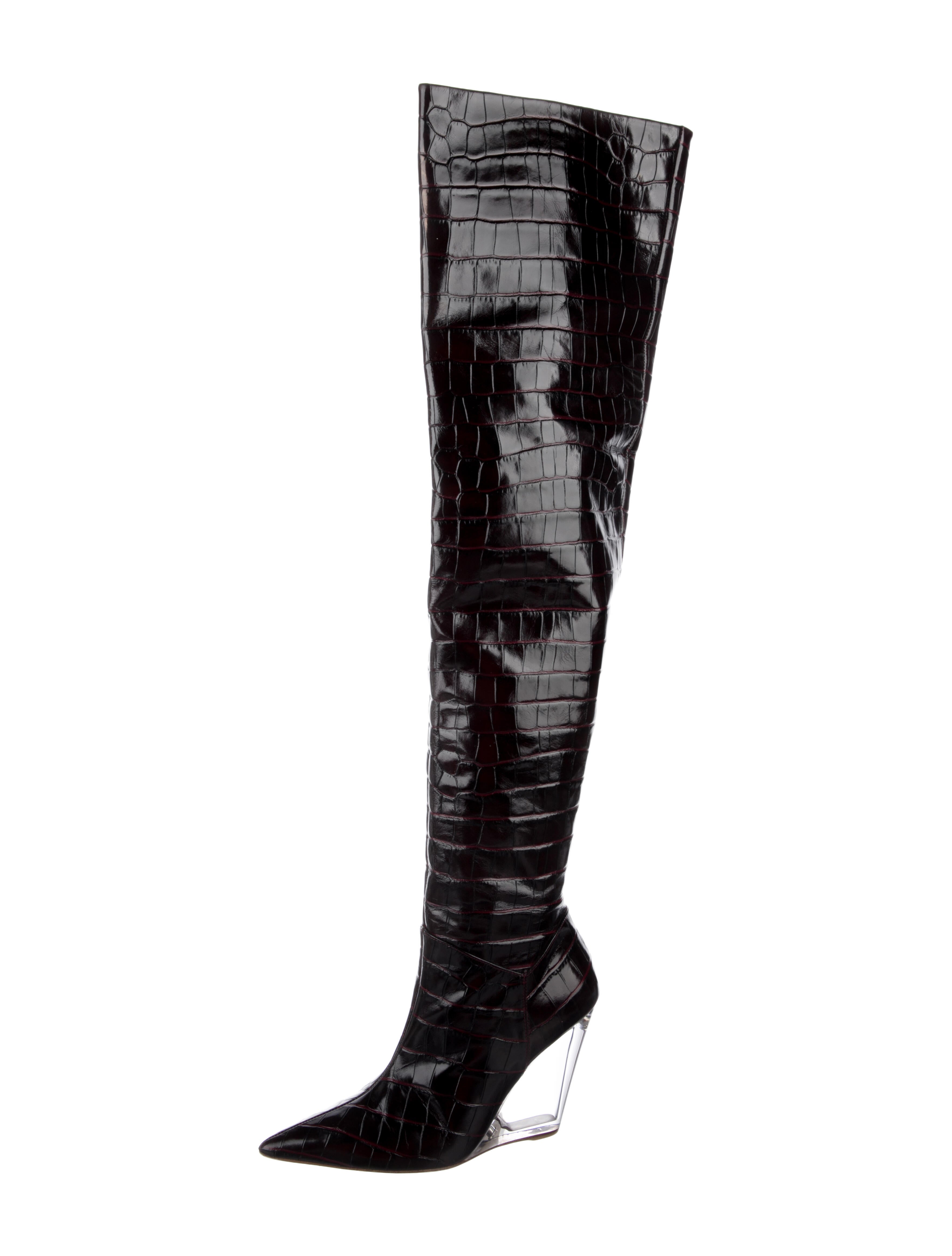 Stuart Weitzman Embossed Leather Boots