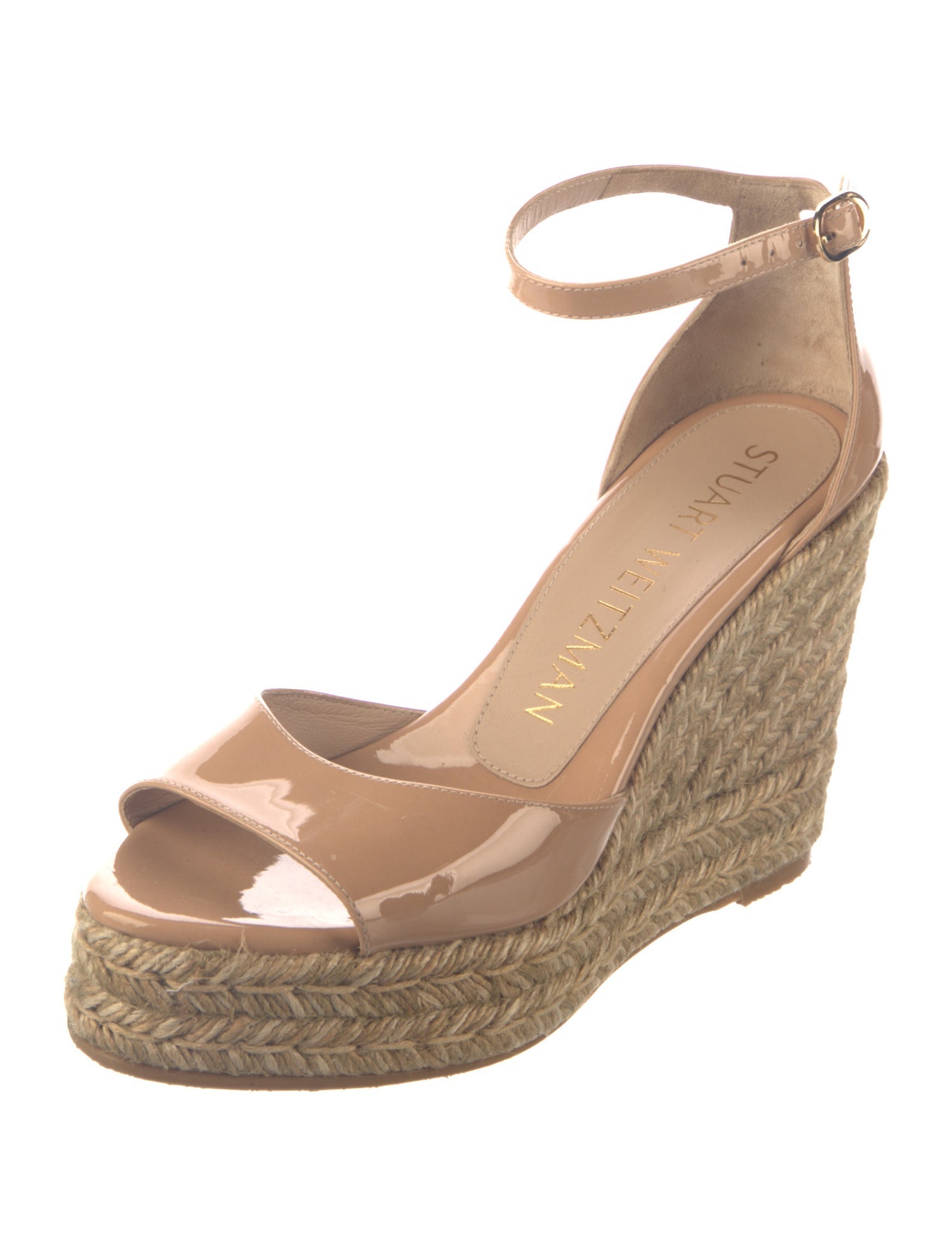 Stuart Weitzman Patent Leather Espadrilles