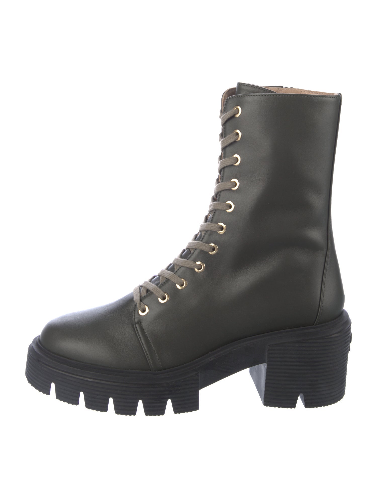 Stuart Weitzman Leather Combat Boots
