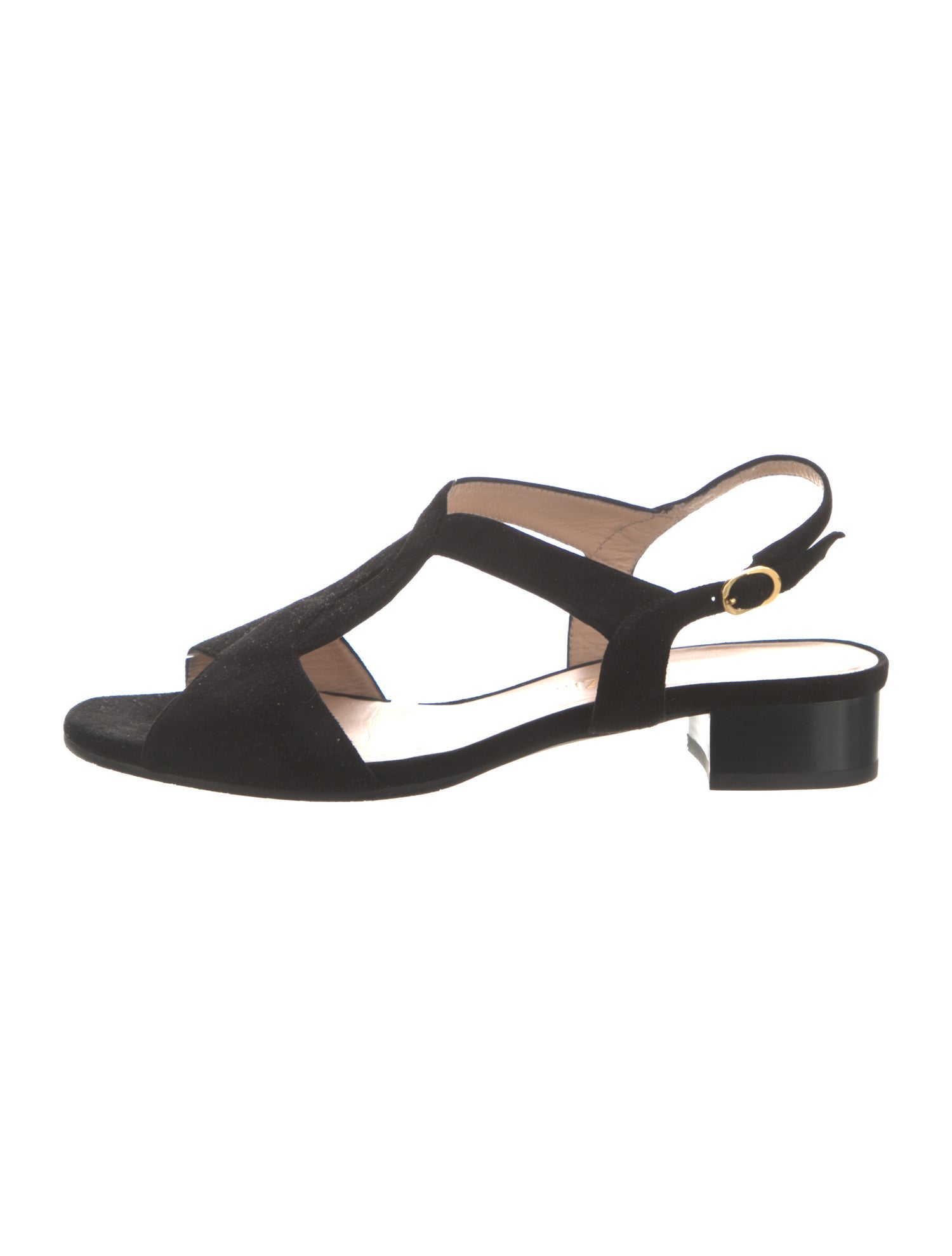 Stuart Weitzman Suede T-Strap Sandals