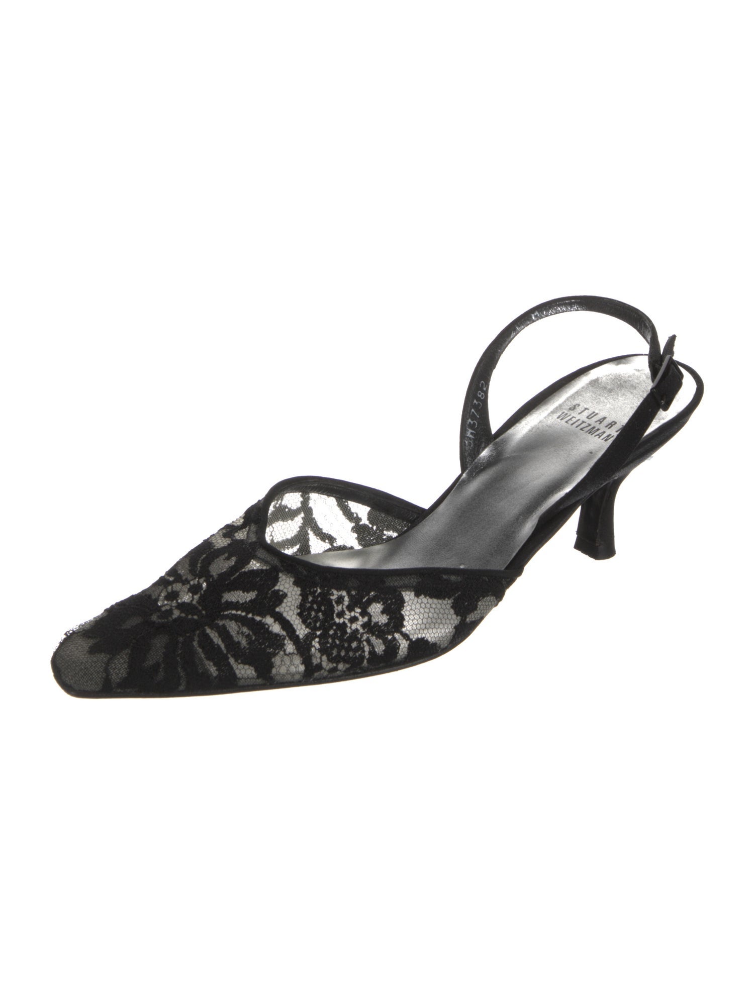 Stuart Weitzman Lace Slingback Sandals