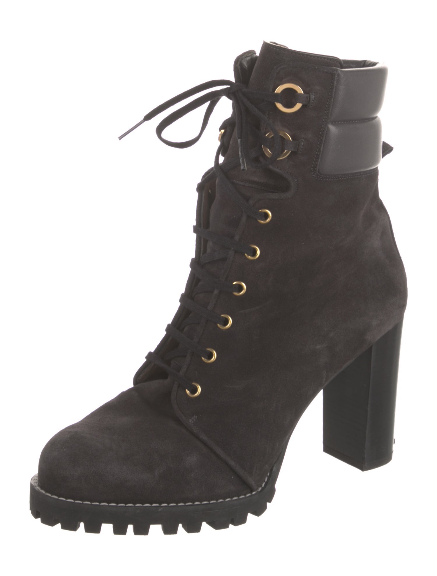 Stuart Weitzman Suede Combat Boots