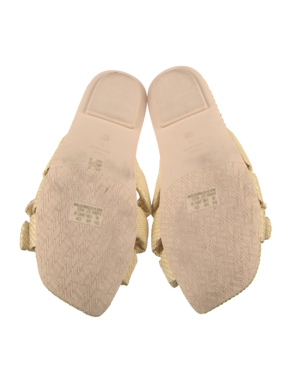 Stuart Weitzman Raffia Patterned Mules - image 5