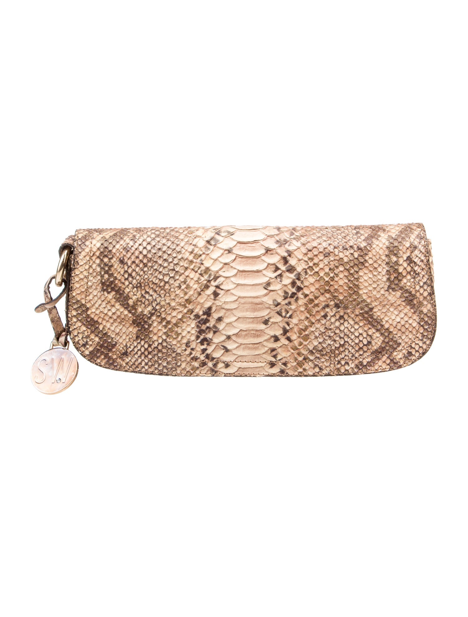 Stuart Weitzman Embossed Leather Clutch