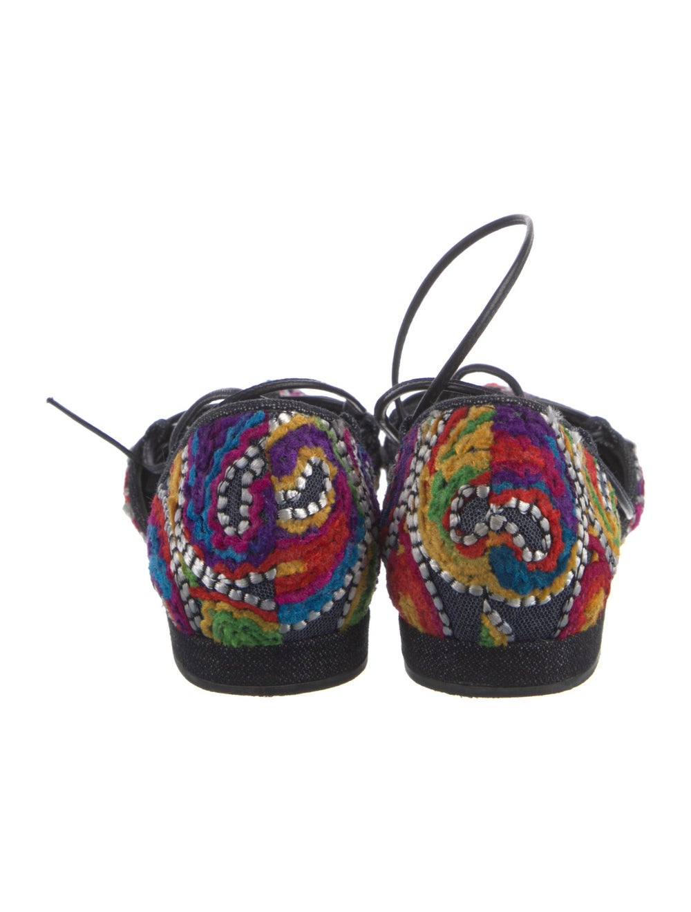 Stuart Weitzman Denim Patterned D'Orsay Flats - image 4