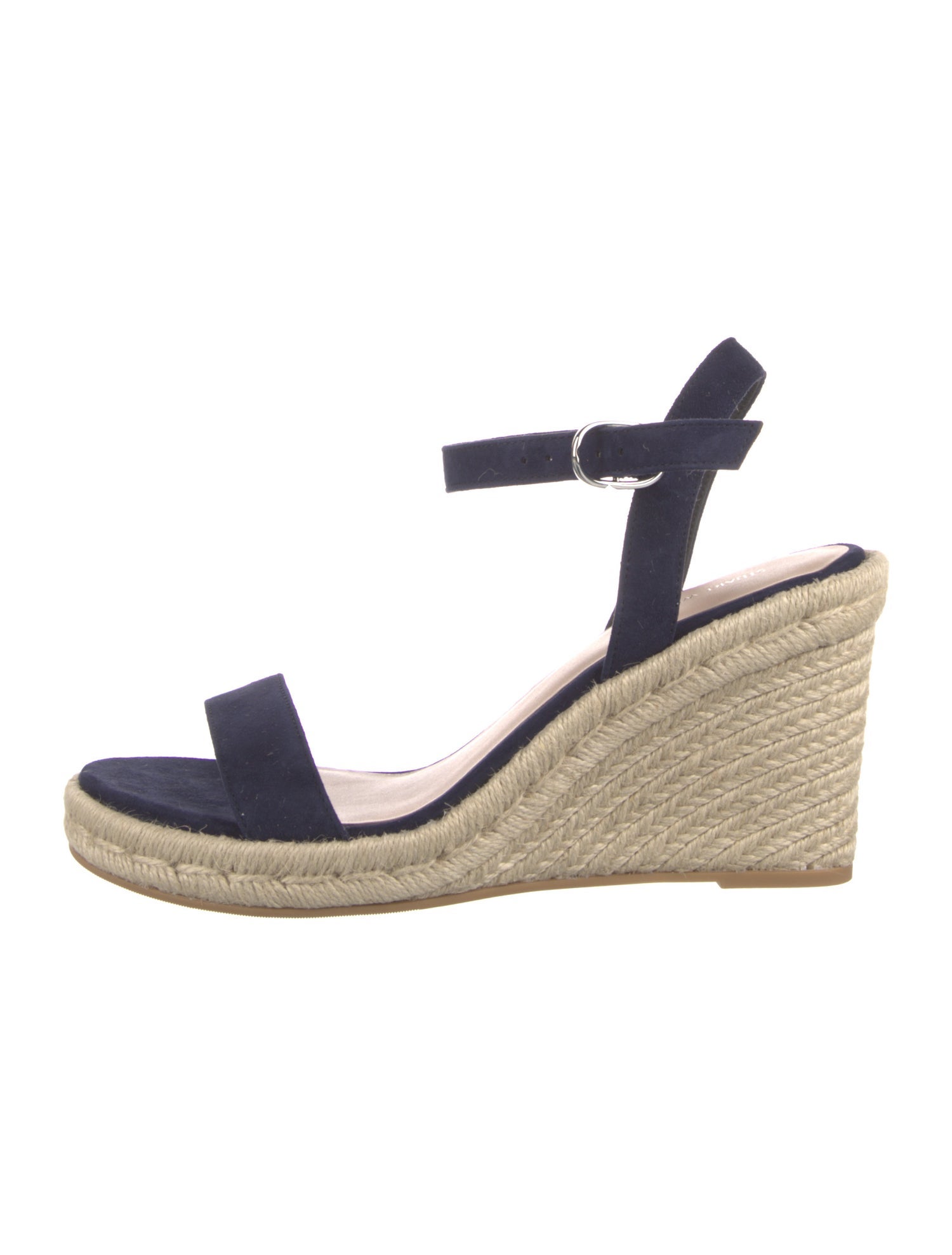 Stuart Weitzman Suede Braided Accents Espadrilles