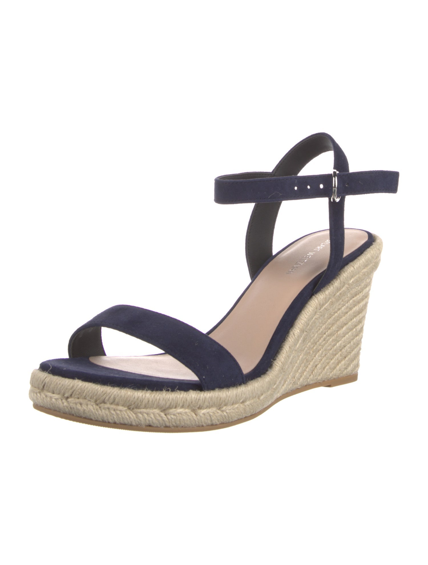 Stuart Weitzman Suede Braided Accents Espadrilles