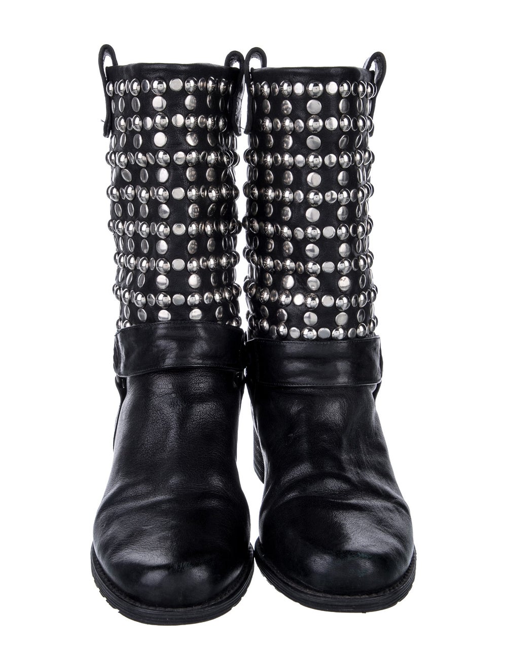 Stuart Weitzman Leather Patterned Moto Boots - image 3