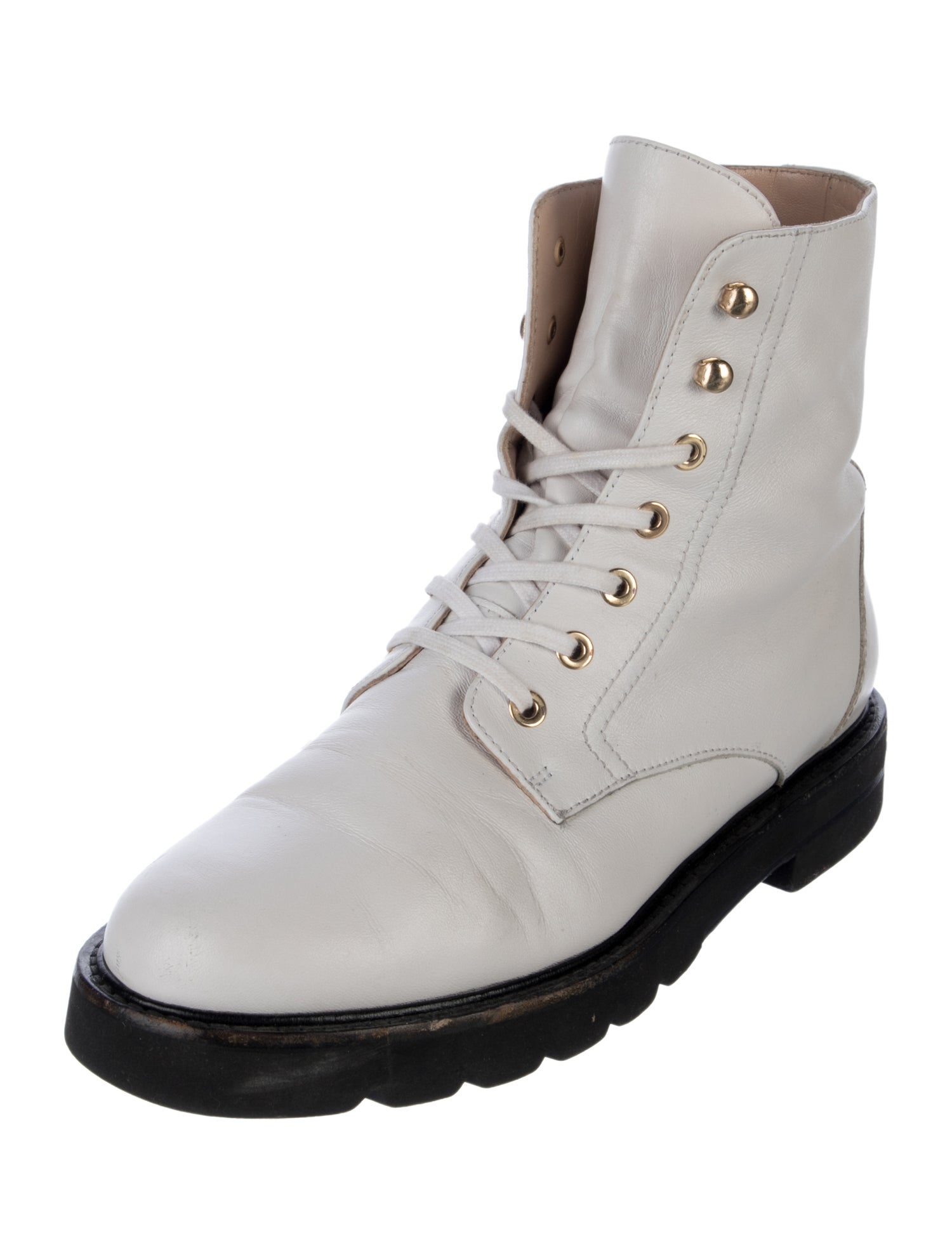 Stuart Weitzman Leather Combat Boots