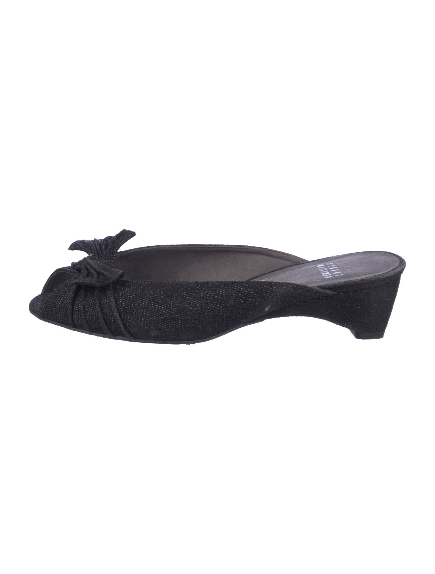 Stuart Weitzman Bow Accents Slides
