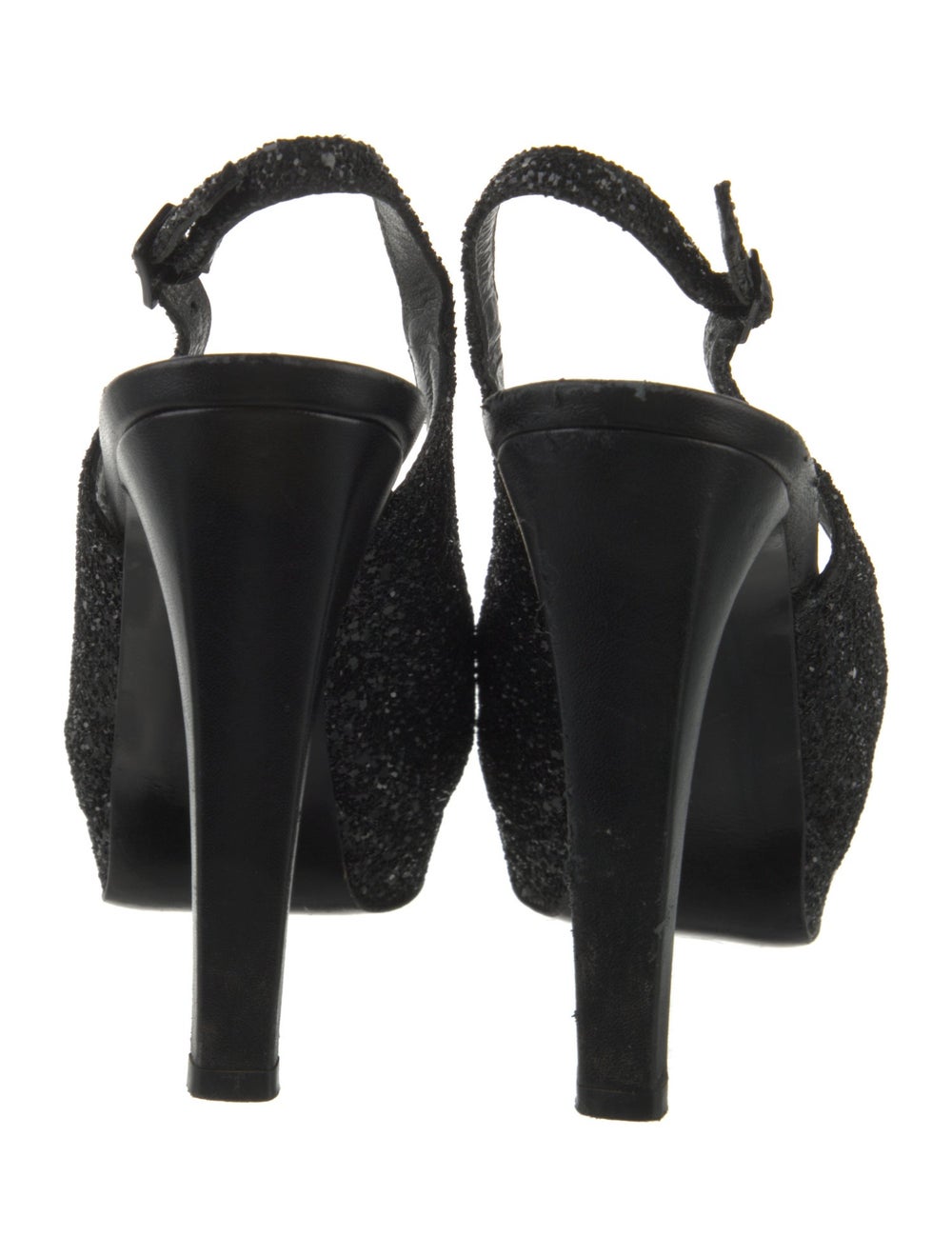 Stuart Weitzman Glitter Colorblock Pattern Slingb… - image 4