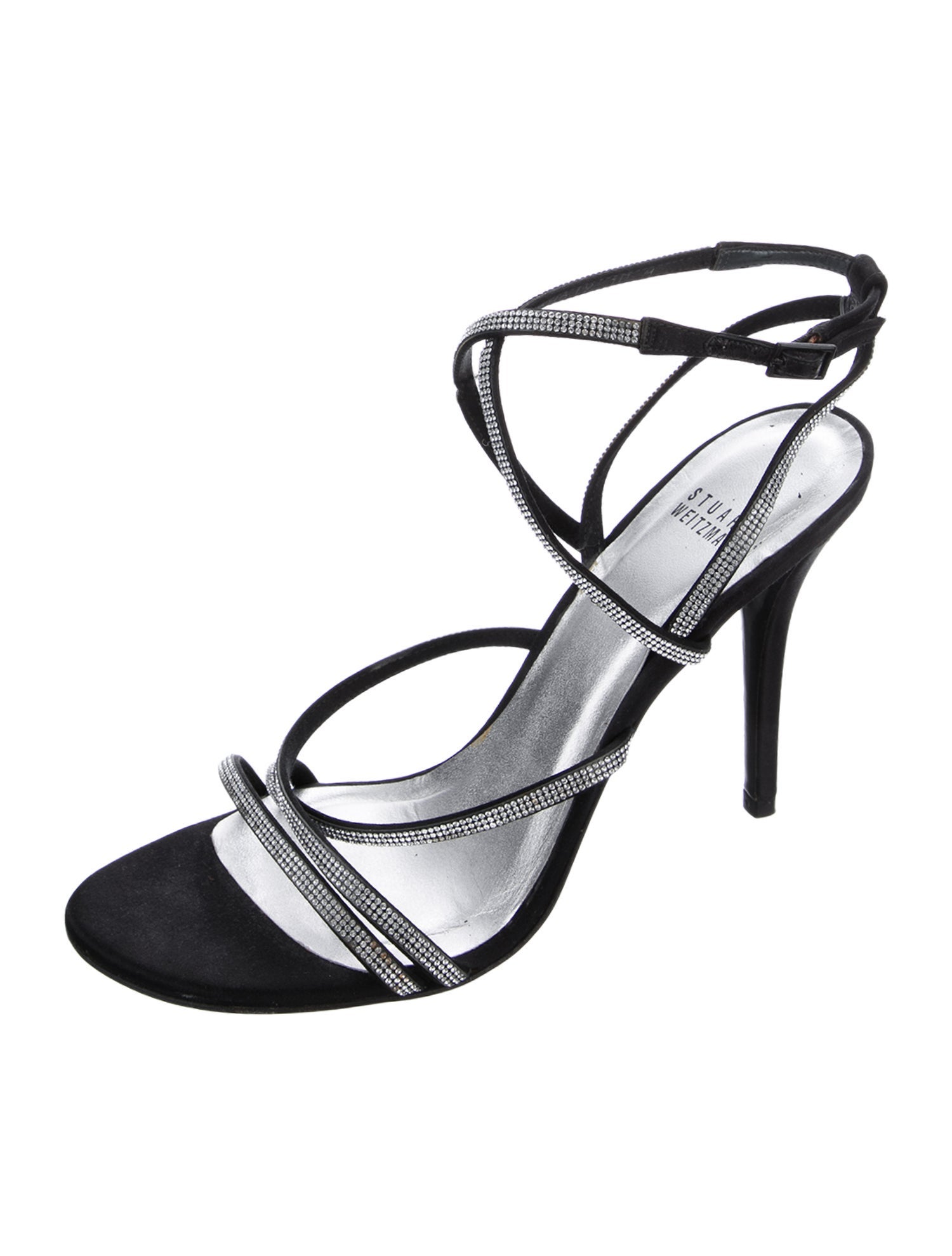 Stuart Weitzman Crystal Embellishments Sandals