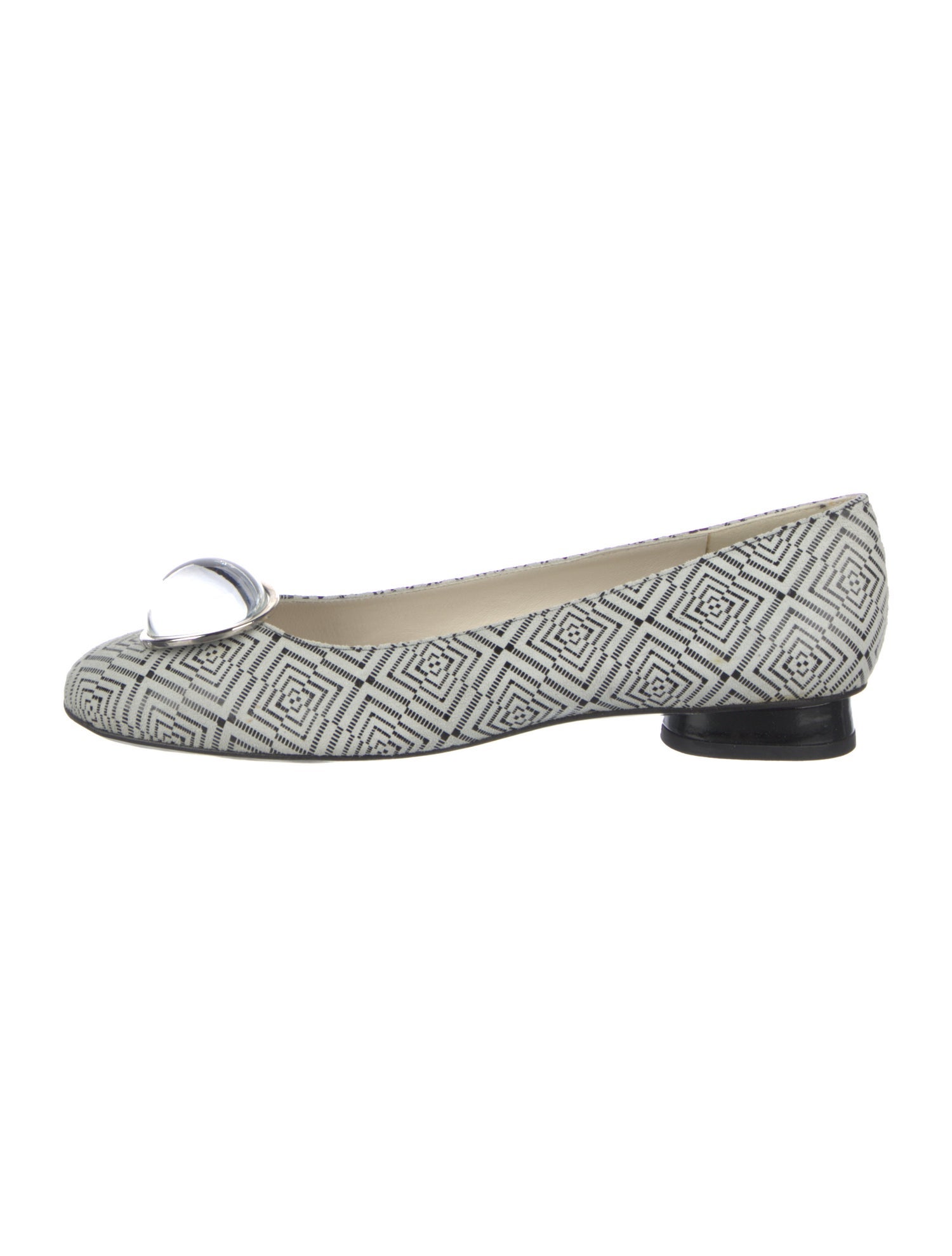 Stuart Weitzman Canvas Printed Ballet Flats