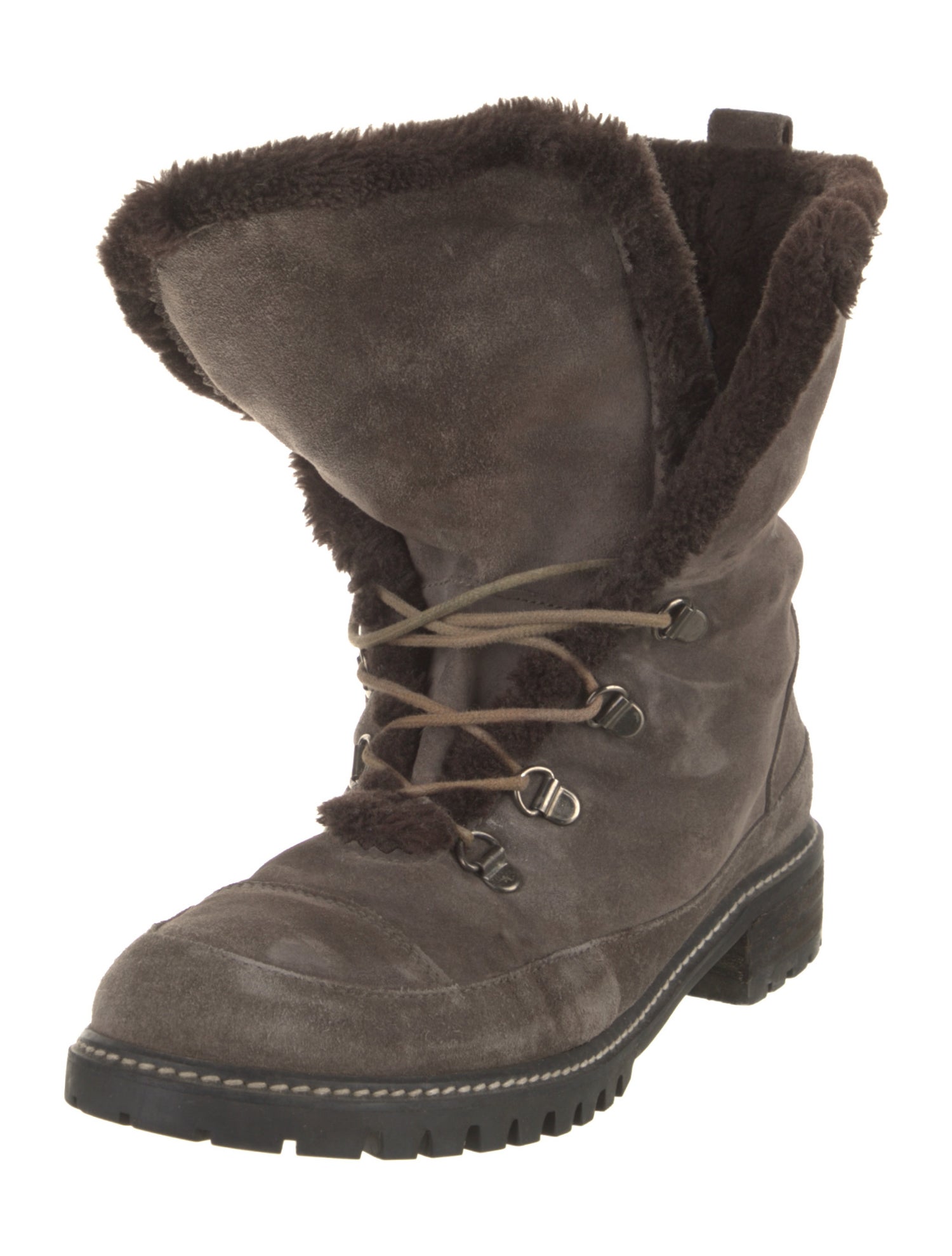 Stuart Weitzman Suede Combat Boots