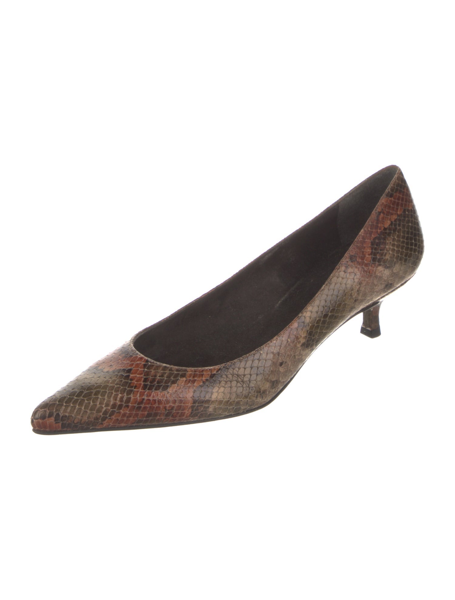 Stuart Weitzman Embossed Leather Animal Print Flats