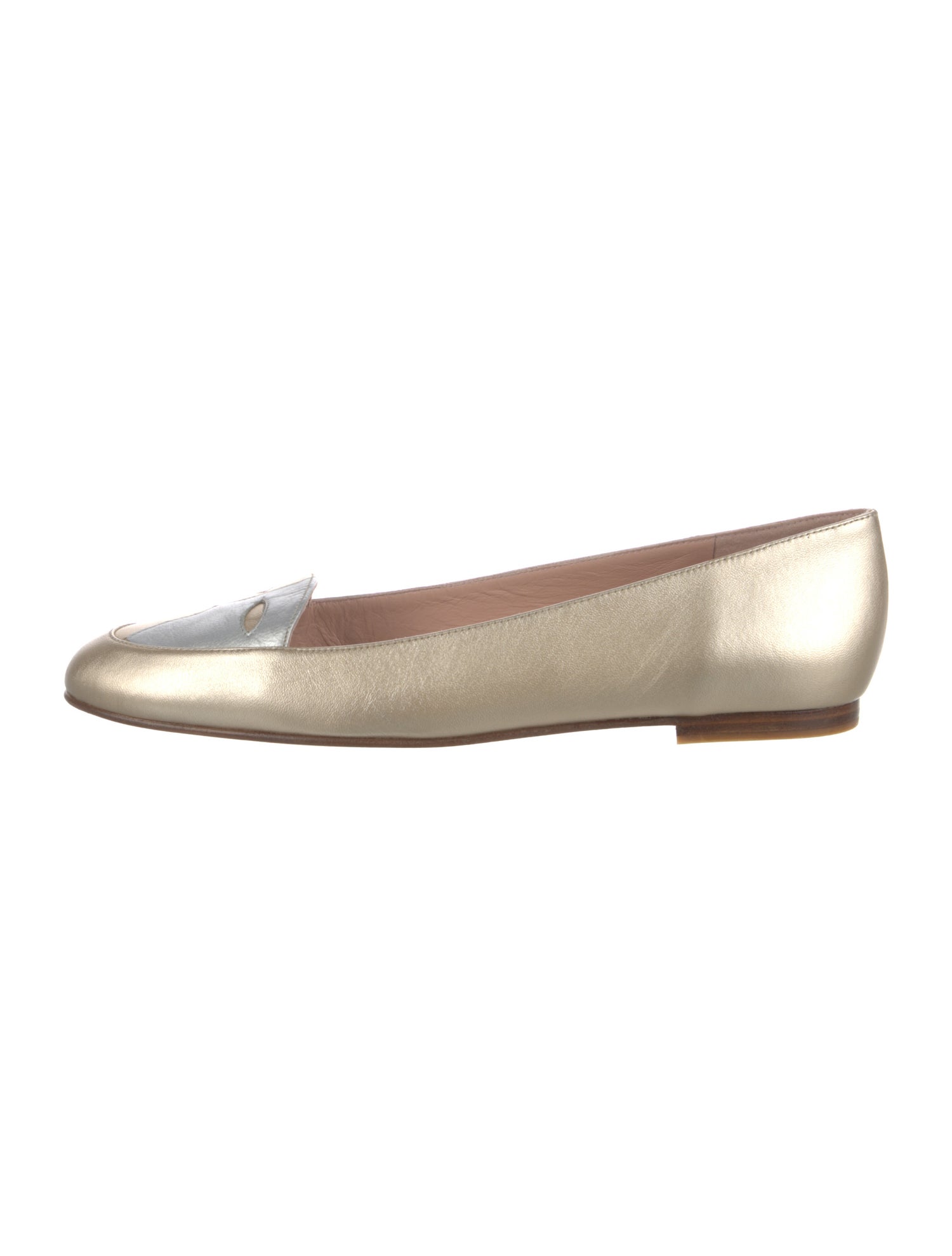 Stuart Weitzman Leather Bow Accents Loafers