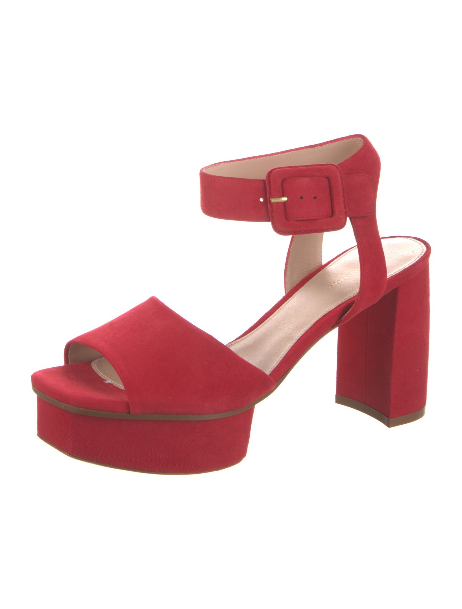 Stuart Weitzman Suede Cutout Accent Sandals