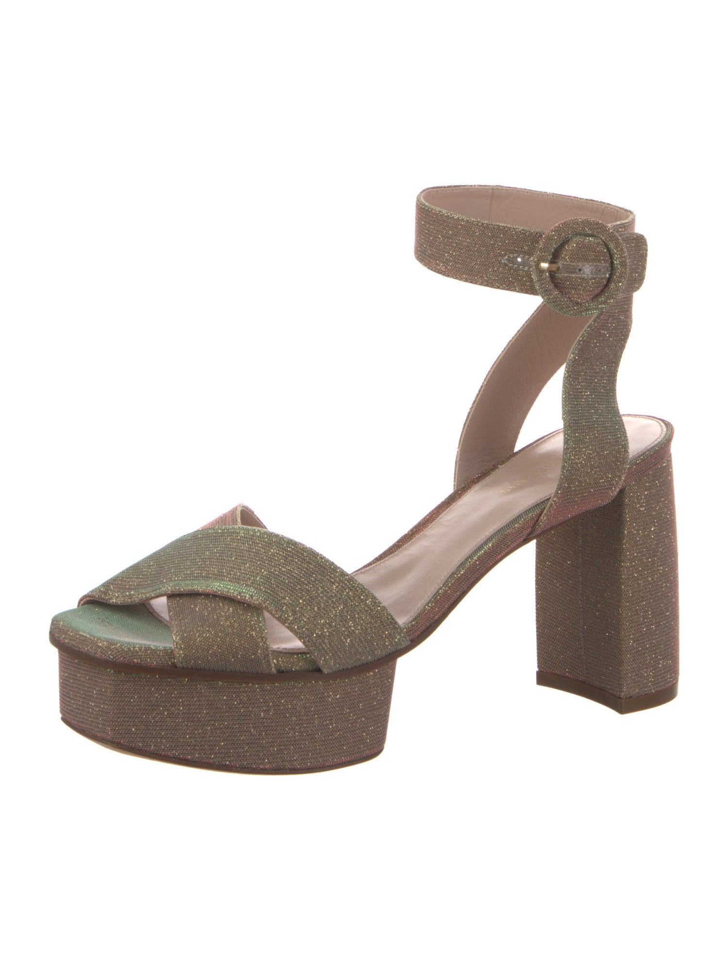 Stuart Weitzman Glitter Accents Sandals