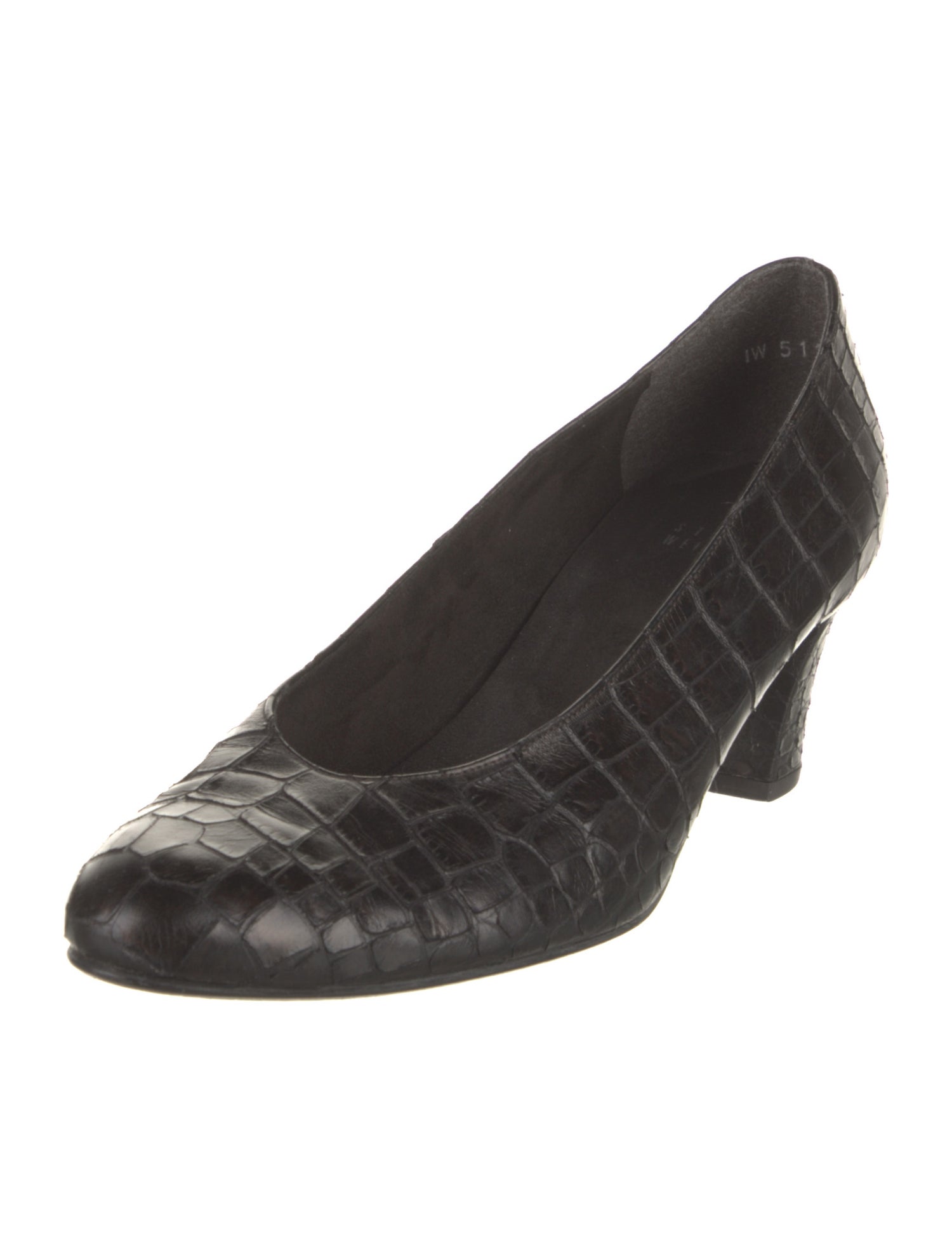 Stuart Weitzman Embossed Leather Pumps